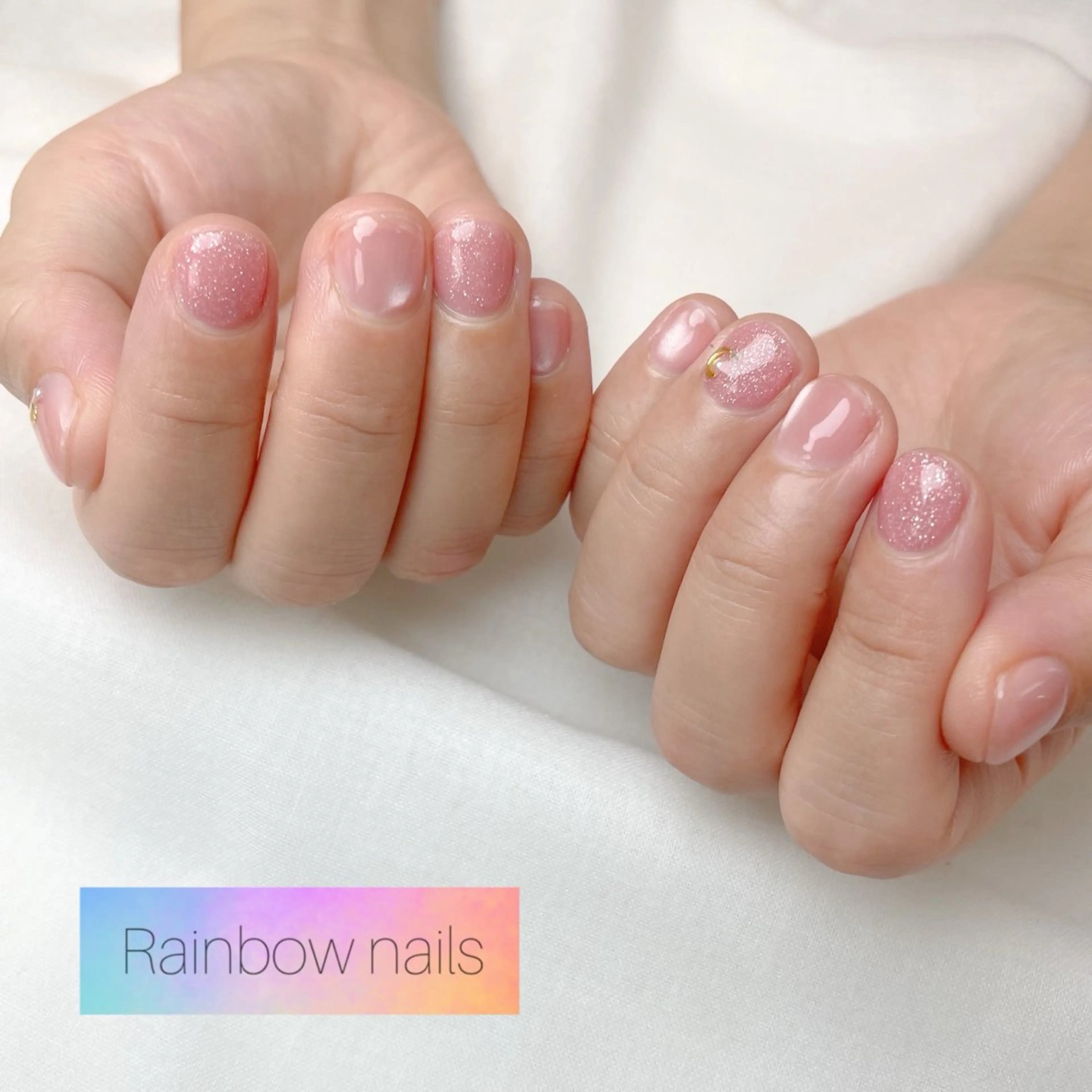 ネイル Rainbow nailsくろちゃんのネイルデザイン