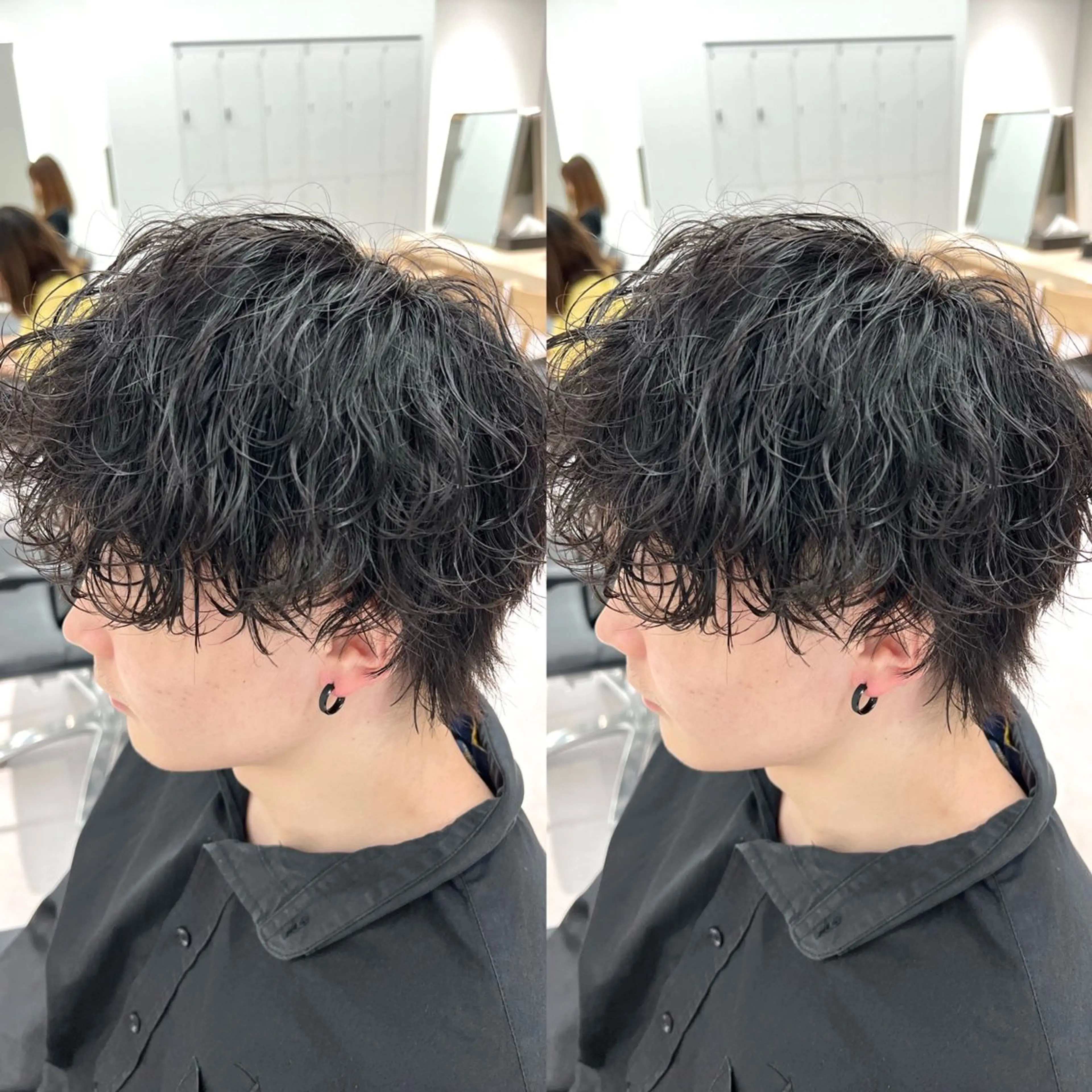 パーマ メンズ カット パーマ トリートメント メンズ/ショートボブ 矢吹俊大郎のヘアスタイル