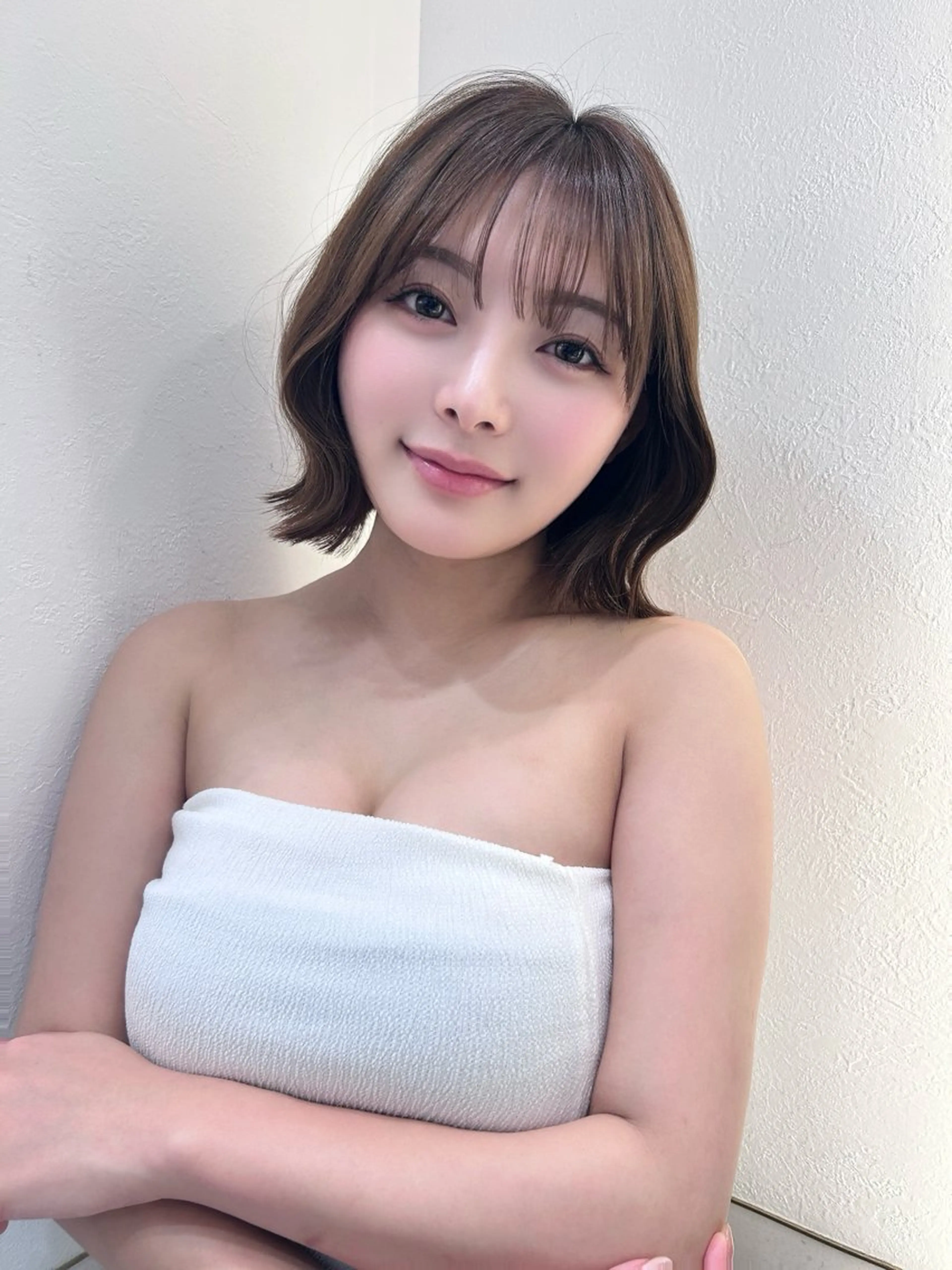 ショート カラー ボブレイヤー ブラウンカラー 透明感カラー グレージュ ボブ カット ヘアカラー トリートメント ボブ/レイヤーボブ/ 髪質改善/梶川 夏季のヘアスタイル