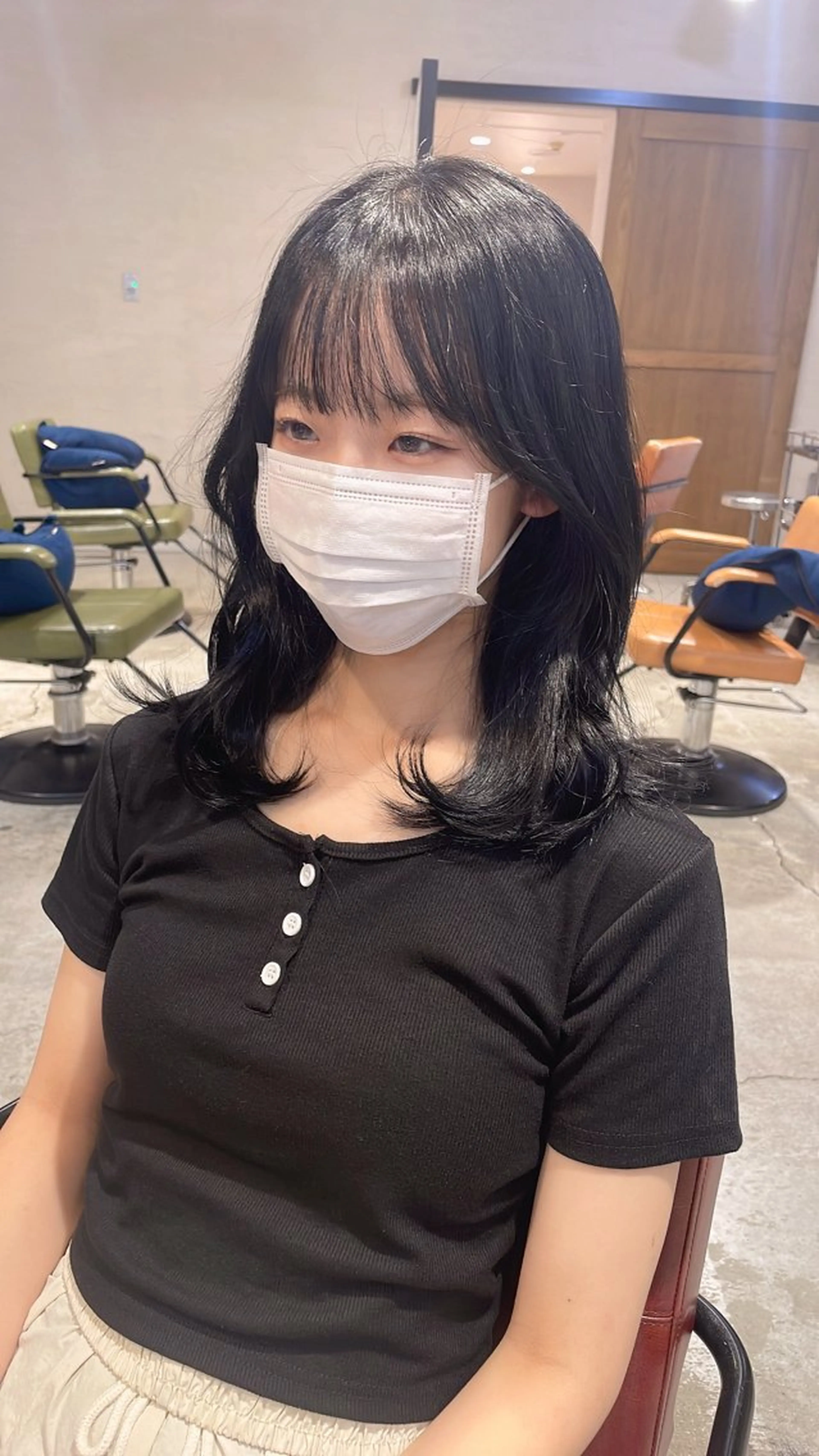 セミロング カット 福間克徳/顔まわり /レイヤーカットのヘアスタイル