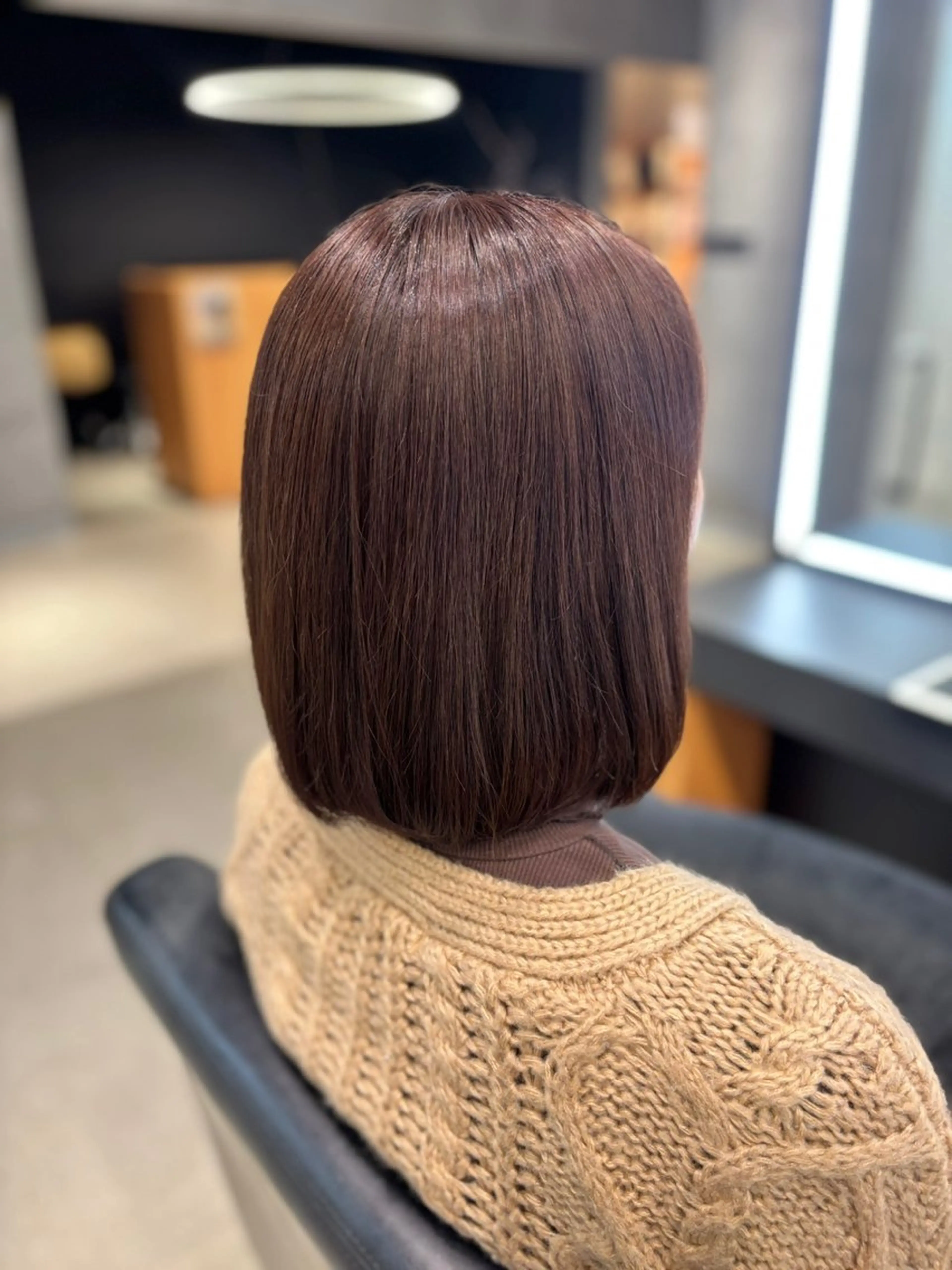 ショート カラー 透明感カラー ヘアカラー トリートメント RABU（ému） 伏見/髪質改善のヘアスタイル
