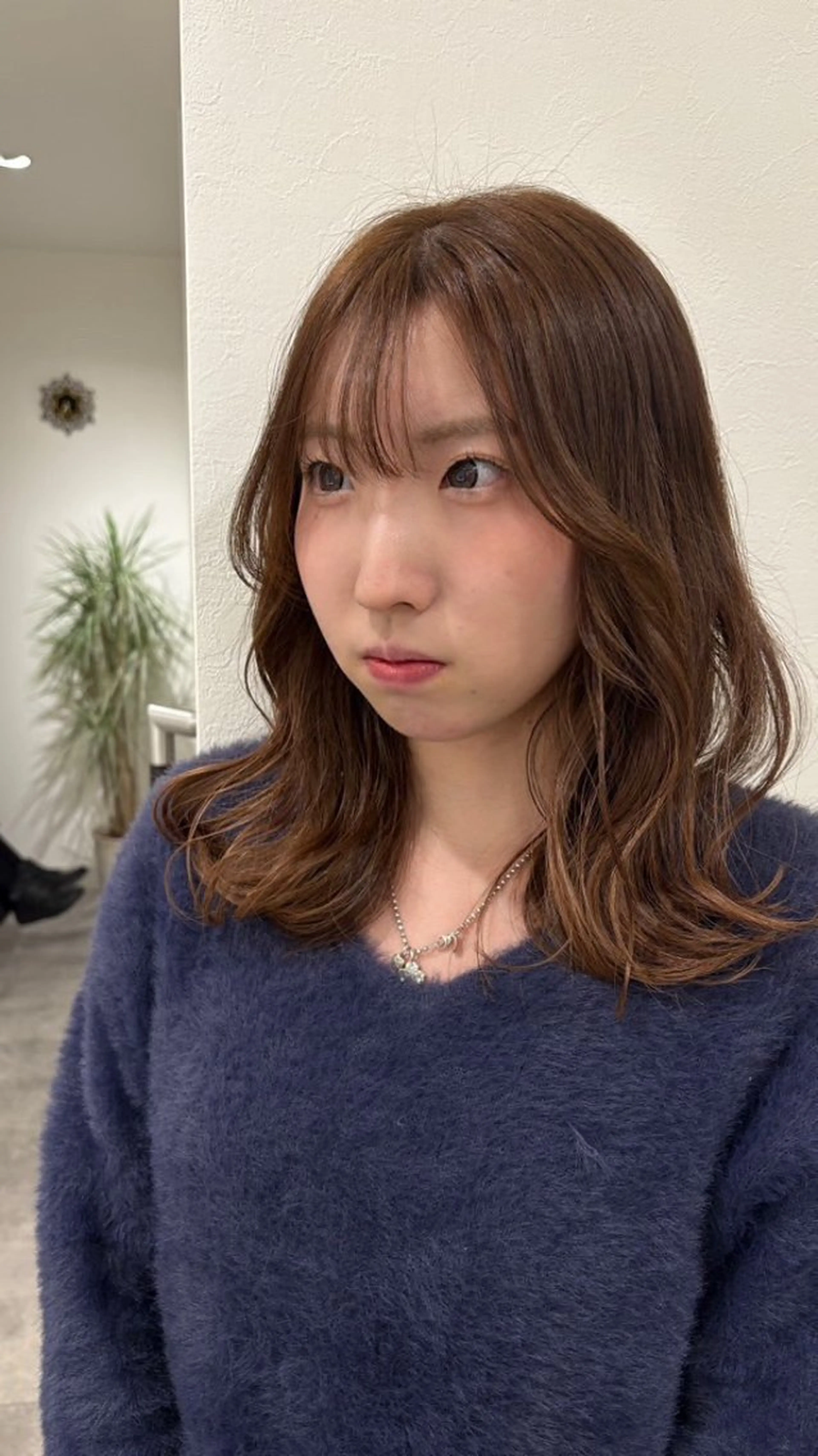 ミディアム カラー ヘアアレンジ ブリーチ ケアブリーチ ボブ 韓国風ヘア レイヤーカット カット ヘアカラー トリートメント 💝似合わせカット& カラーＵｒｕｎａ💝のヘアスタイル