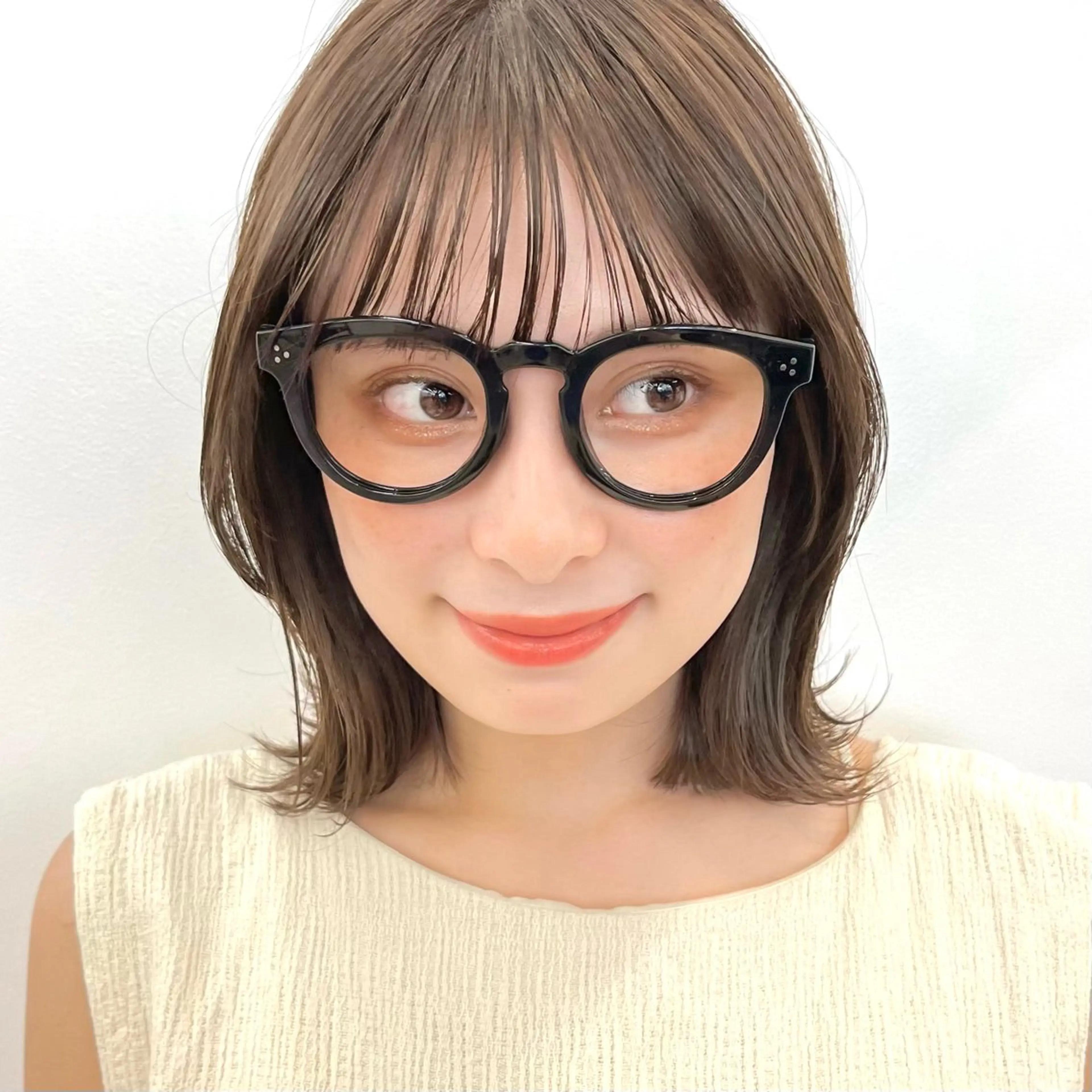 ショート カラー カット ヘアカラー トリートメント 暖色/艶髪/ボブ/ ミディアム/Ayaのヘアスタイル