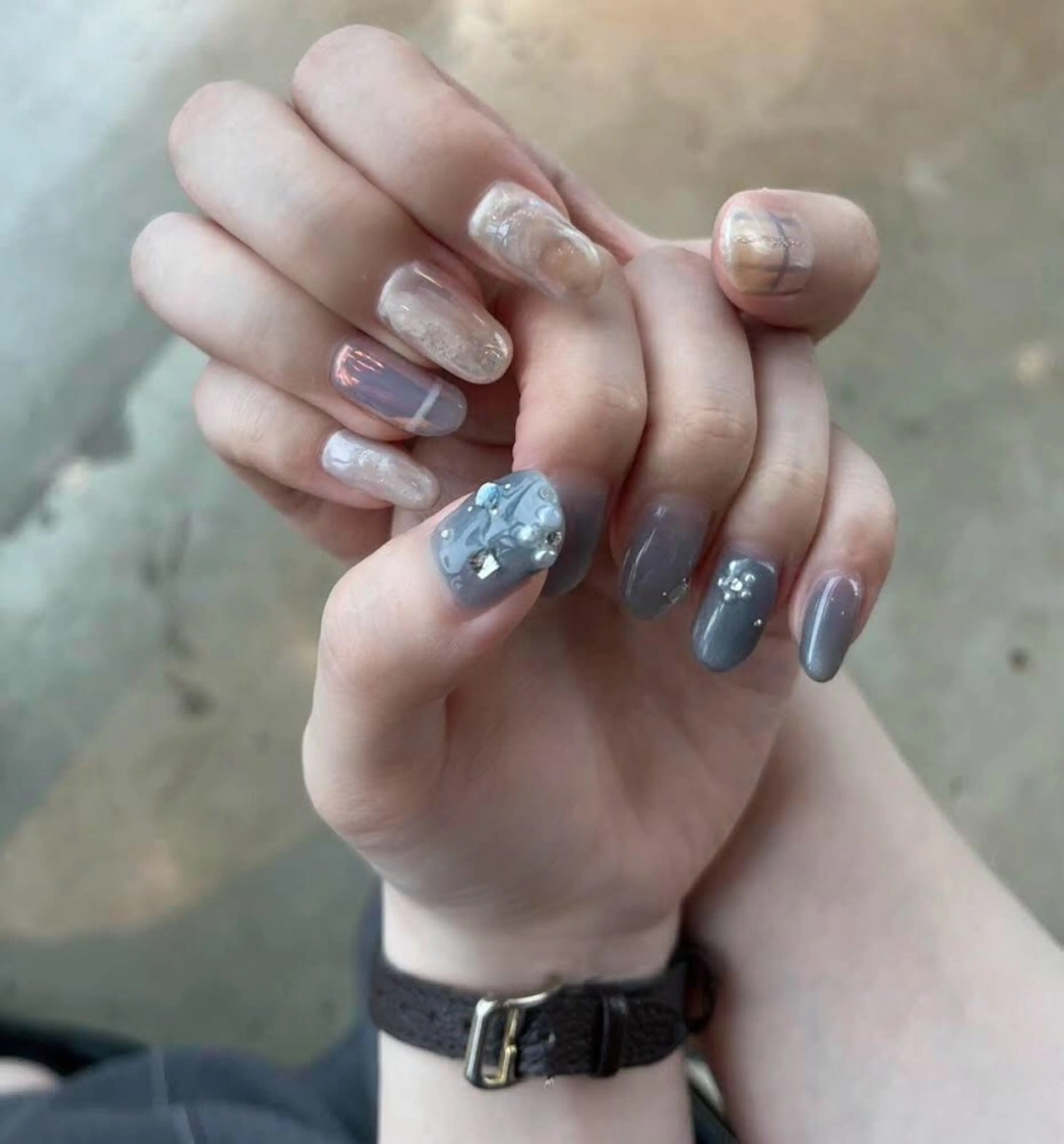 ネイル ニュアンスネイル RITZ福岡薬院店　まつげパーマ/マツエク/ネイル/眉毛所属・💅 momokoのネイルデザイン
