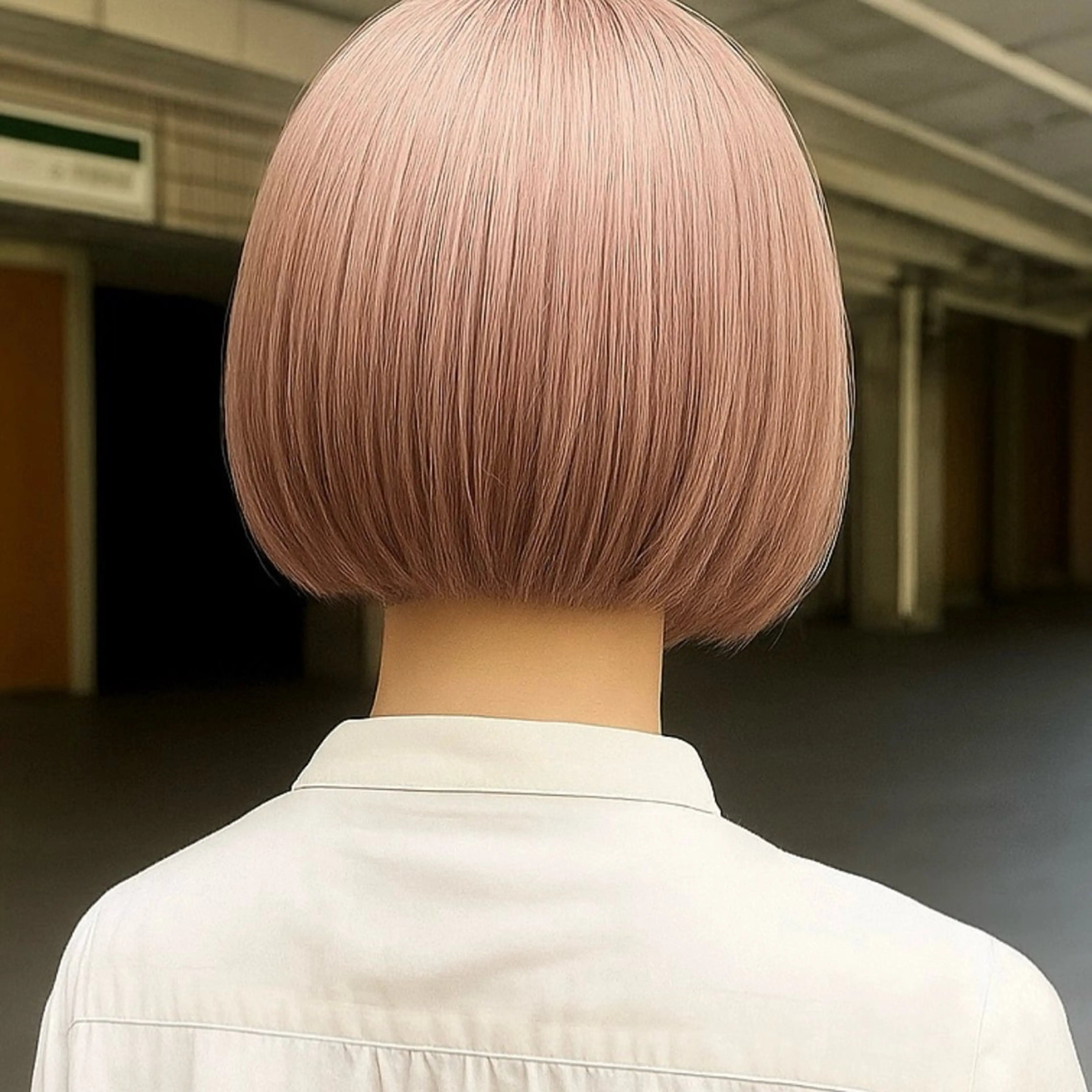 ショート カラー ベージュカラー ブリーチ ミルクティーベージュ ボブ 顔周りカット ヘアカラー トリートメント nui所属・清水優/ボブ/ レイヤー/髪質改善のヘアスタイル
