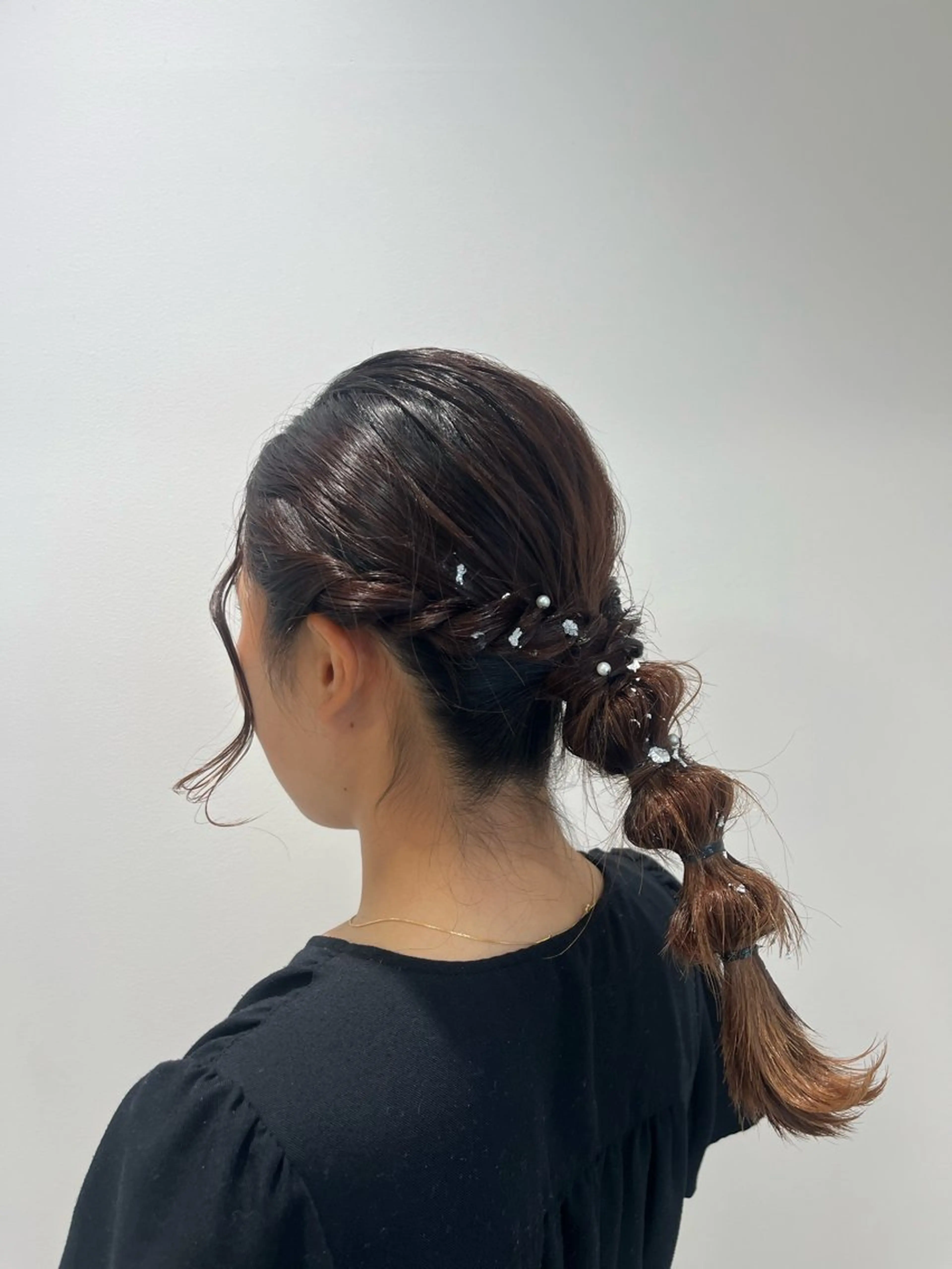 セミロング ヘアセット ブリーチカラー特化 美容師/𝕐𝕌𝕀のヘアスタイル
