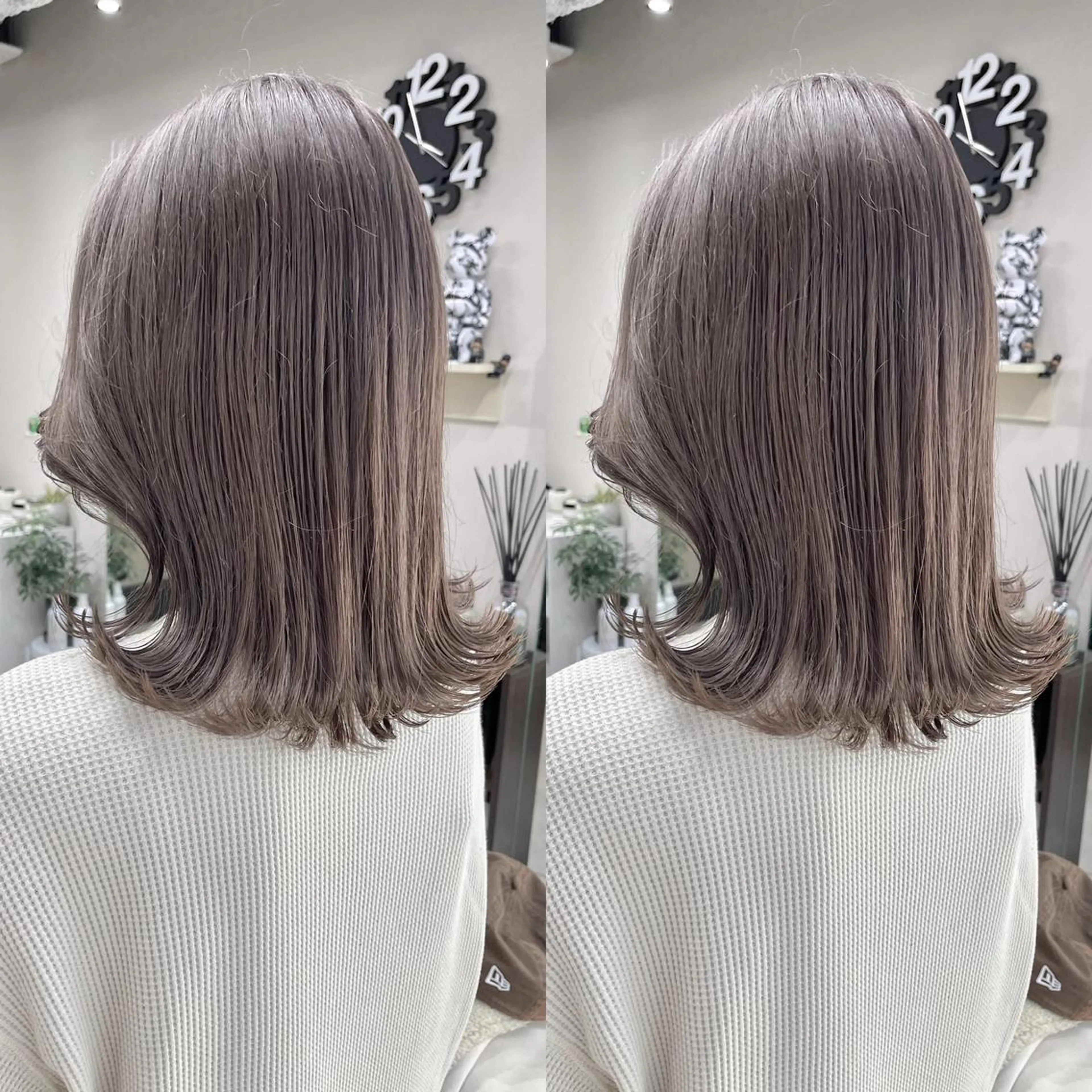 ミディアム カラー カット ヘアカラー 髪質改善will hairdesignのヘアスタイル