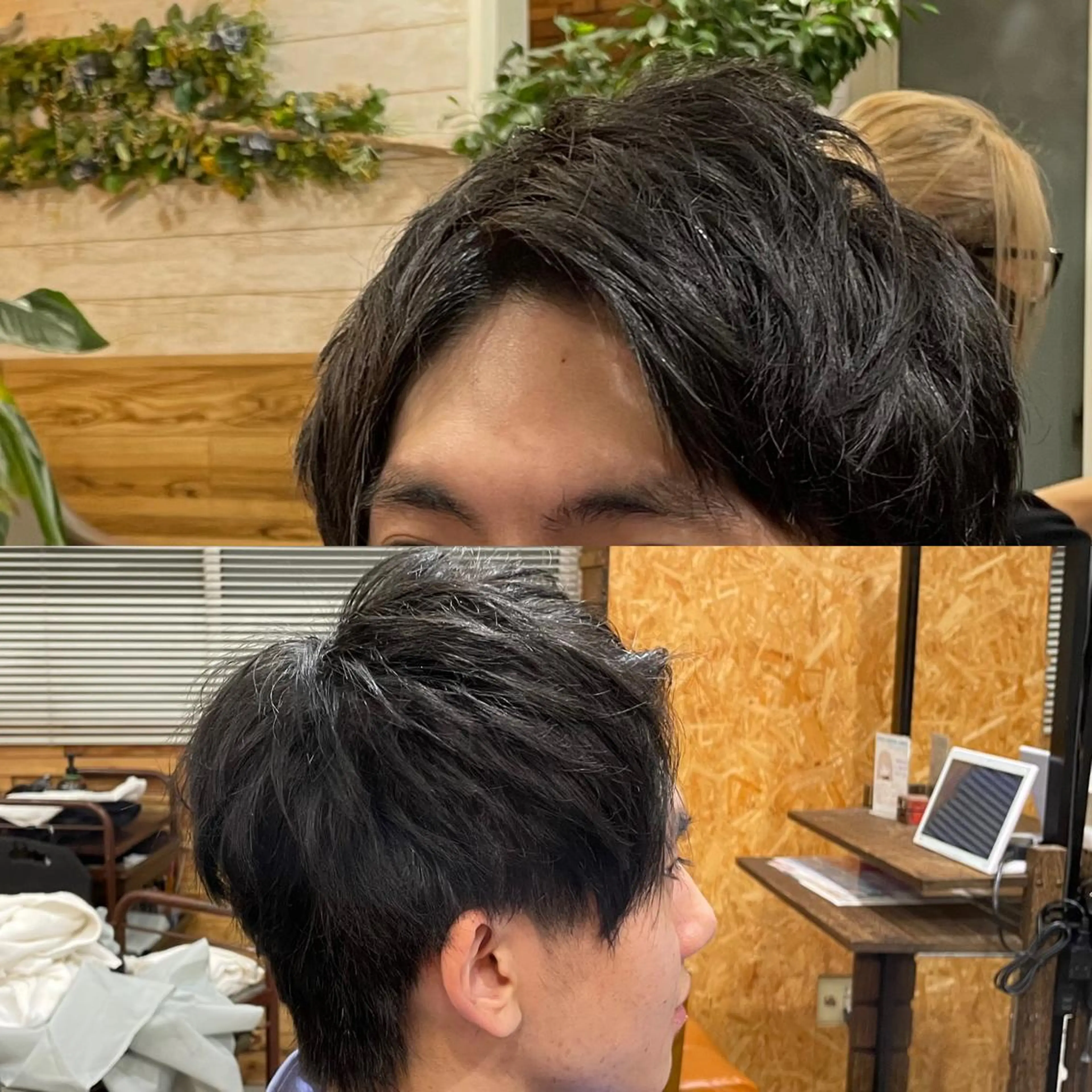 ショート メンズ アップバング カット かんばら りょーいのヘアスタイル