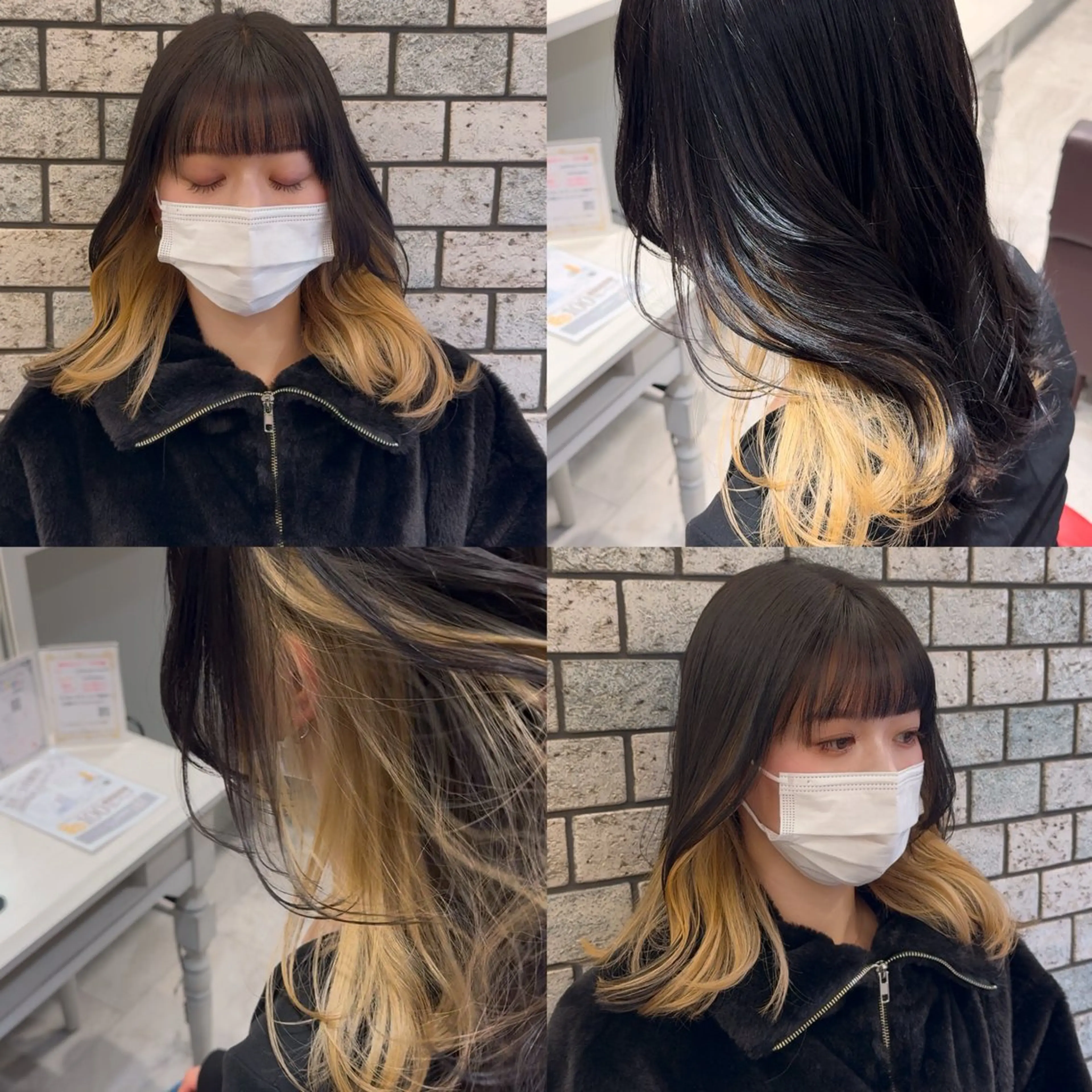 カット＋イヤリングカラー🌟ブリーチオンカラー💜浸透トリートメント‼️の写真