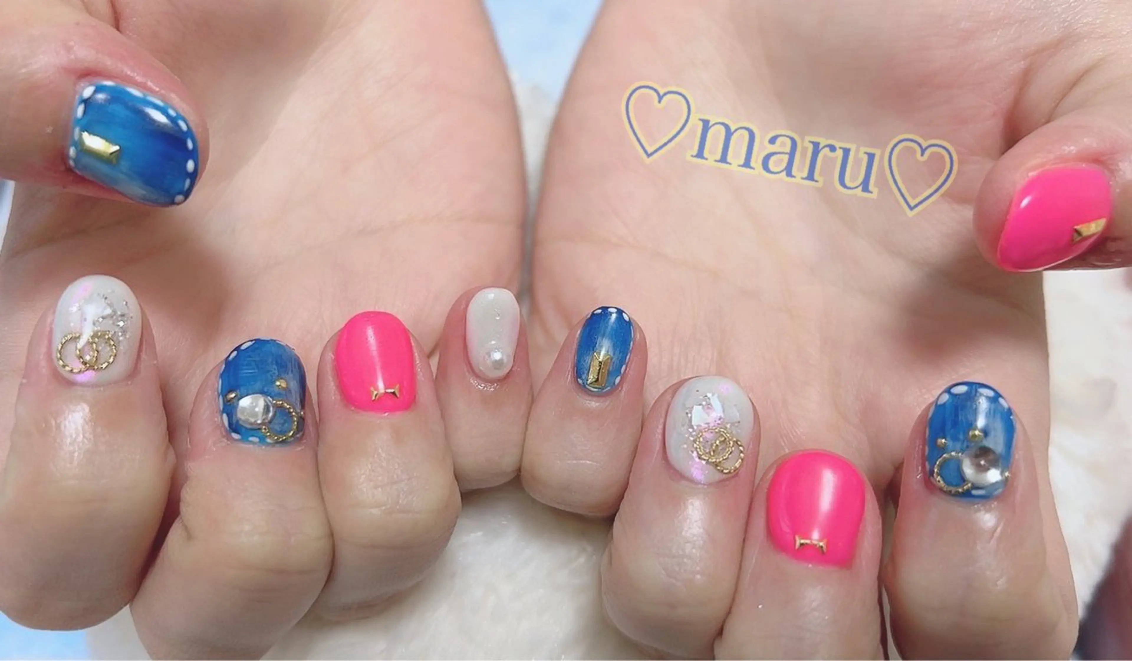 ネイル ハンドネイル フットネイル まるみ♡8/25- 31お休み🙇‍♀️のネイルデザイン