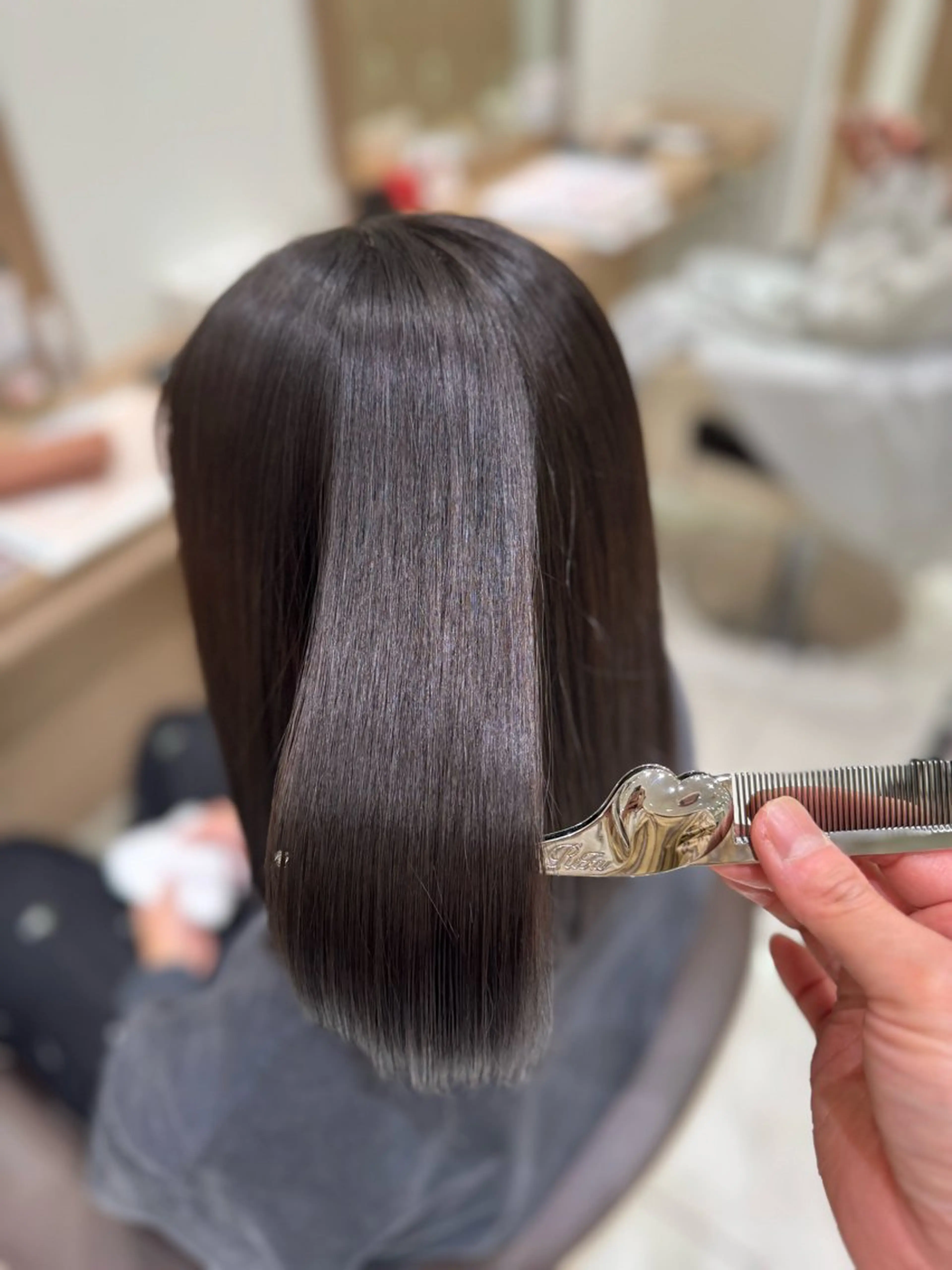 セミロング カラー カット ヘアカラー トリートメント 指原 仁のヘアスタイル