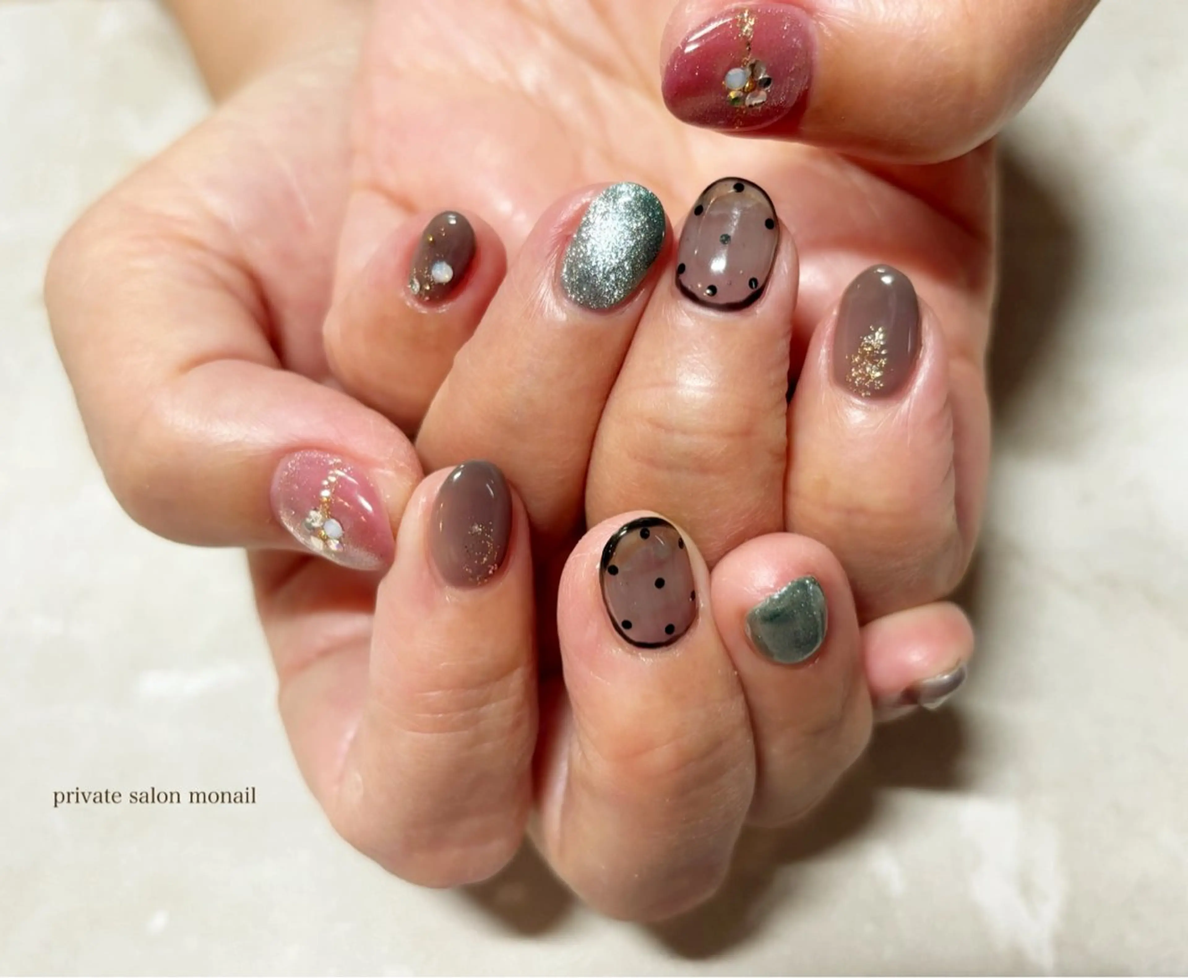 ネイル アートネイル ハンドネイル private  nail monail所属・nail salon monailのネイルデザイン