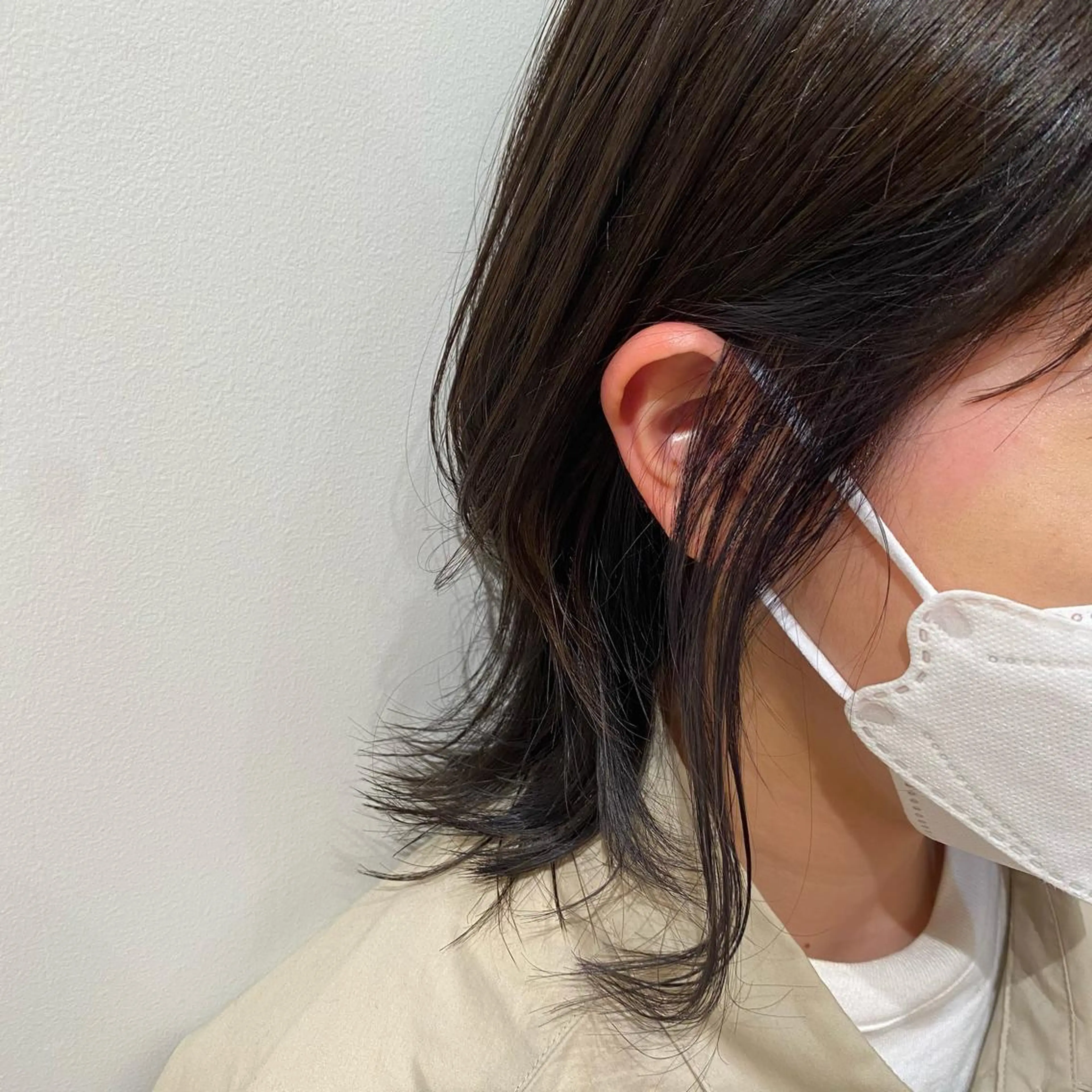 ミディアム カラー アッシュ ブリーチ インナーカラー 滝口 江梨🔅のヘアスタイル