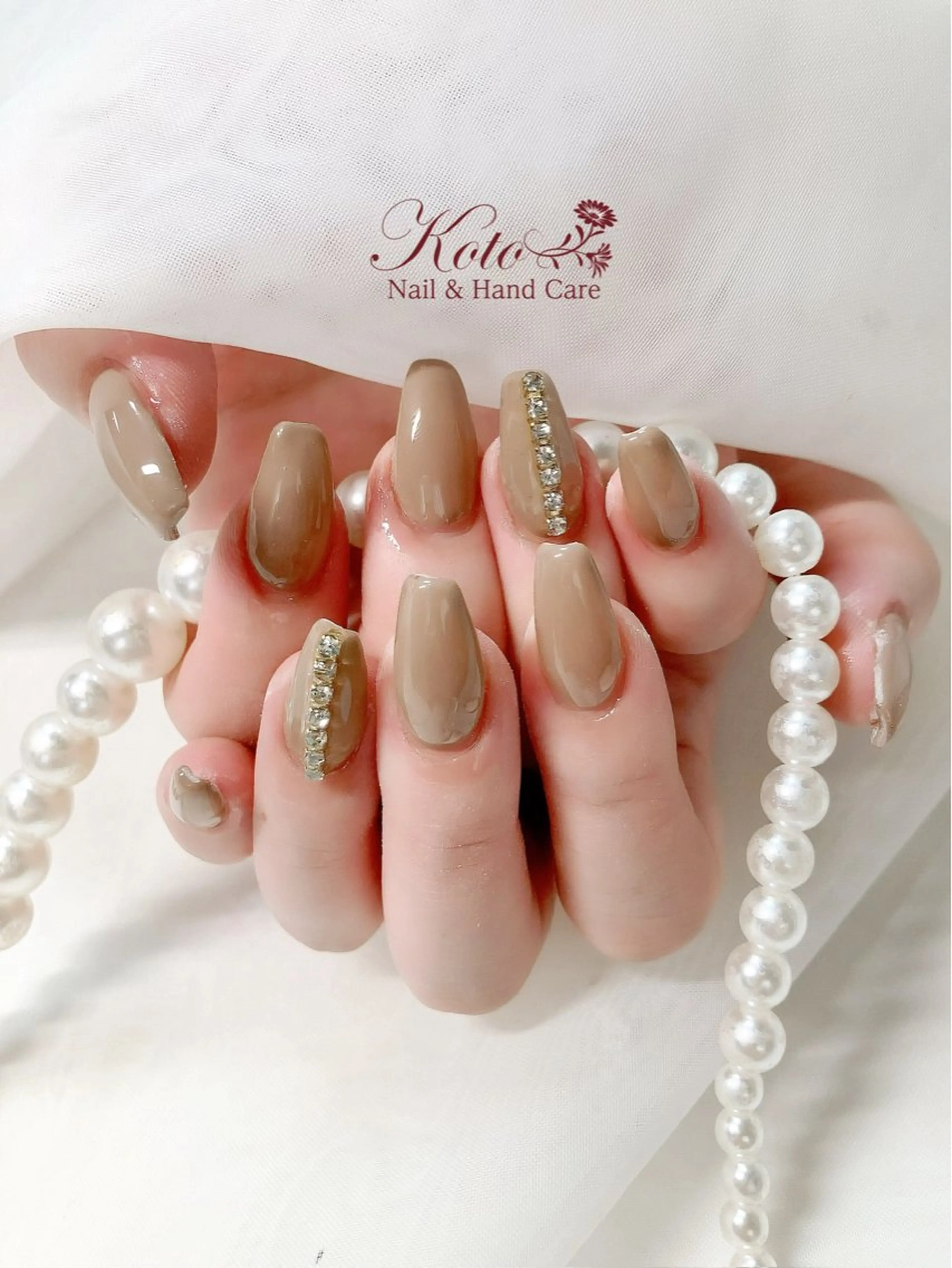 ネイル 長さ出し ジェルネイル 持ち込み ニュアンスネイル 赤色 ハンドネイル Nail Salon KOTOのネイルデザイン