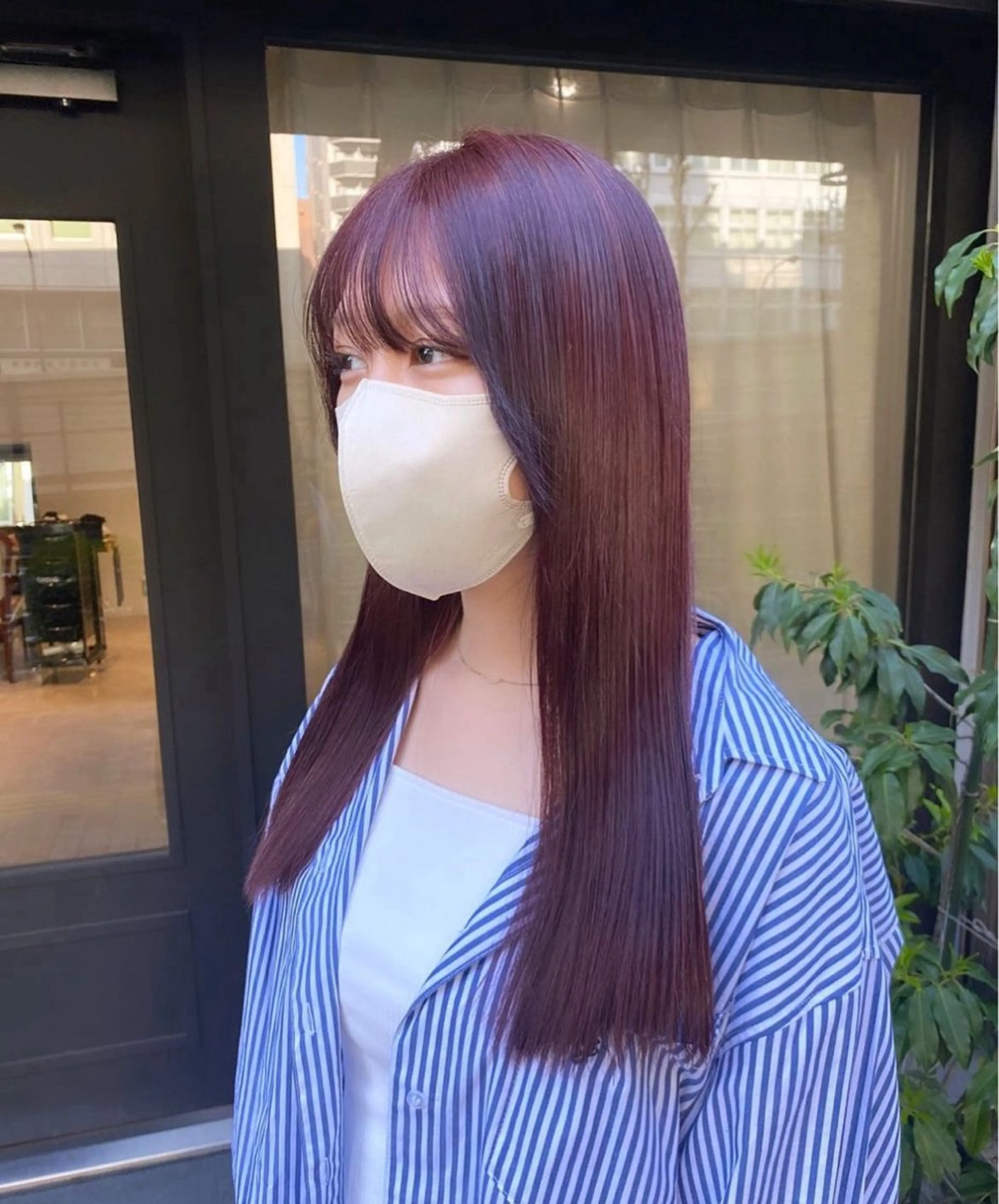 ロング ヘアカラー トリートメント ツヤ髪縮毛矯正 🩶manamiのヘアスタイル