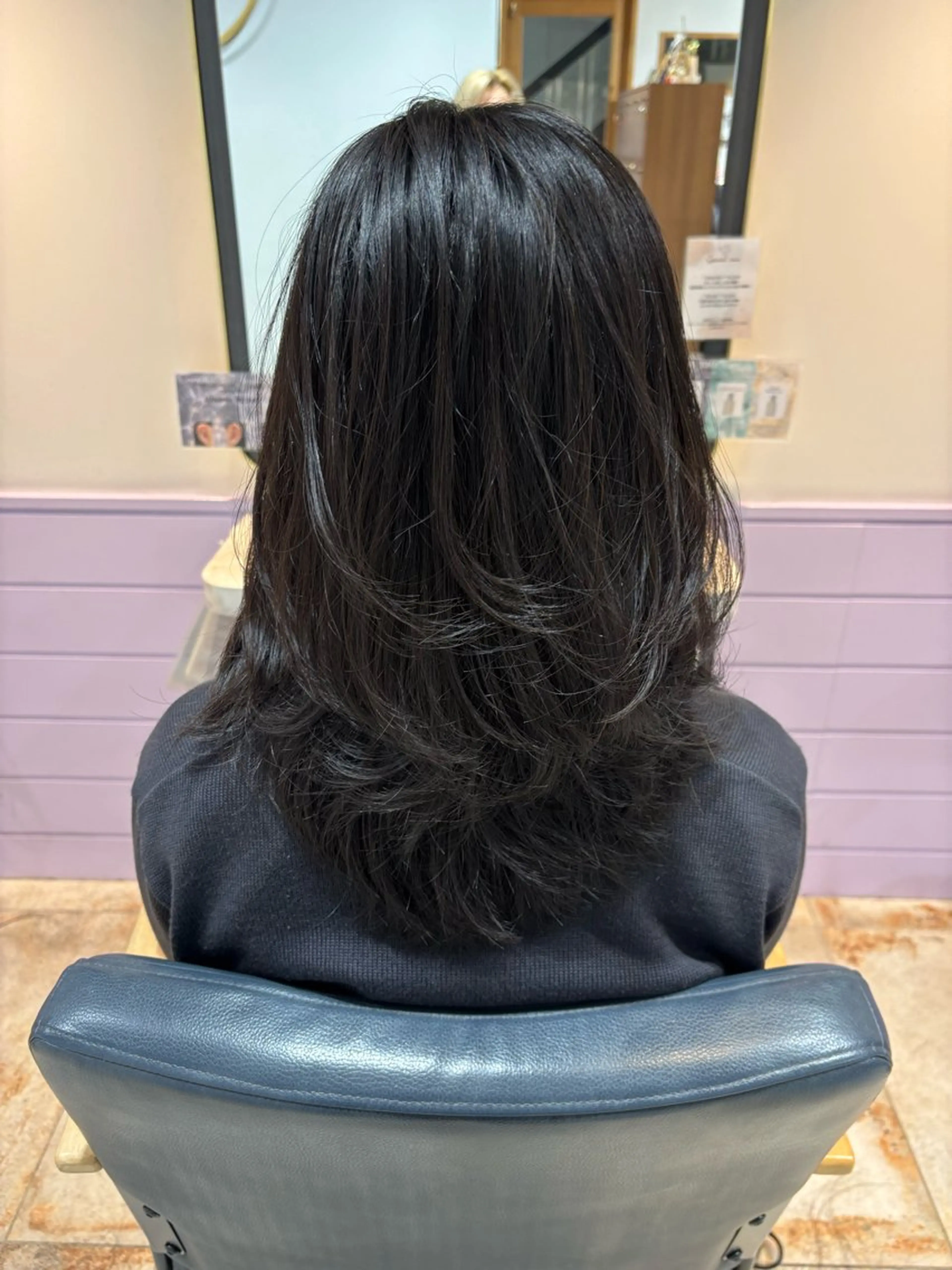 セミロング レイヤーカット パーマ特化 /ASUMI🐶のヘアスタイル