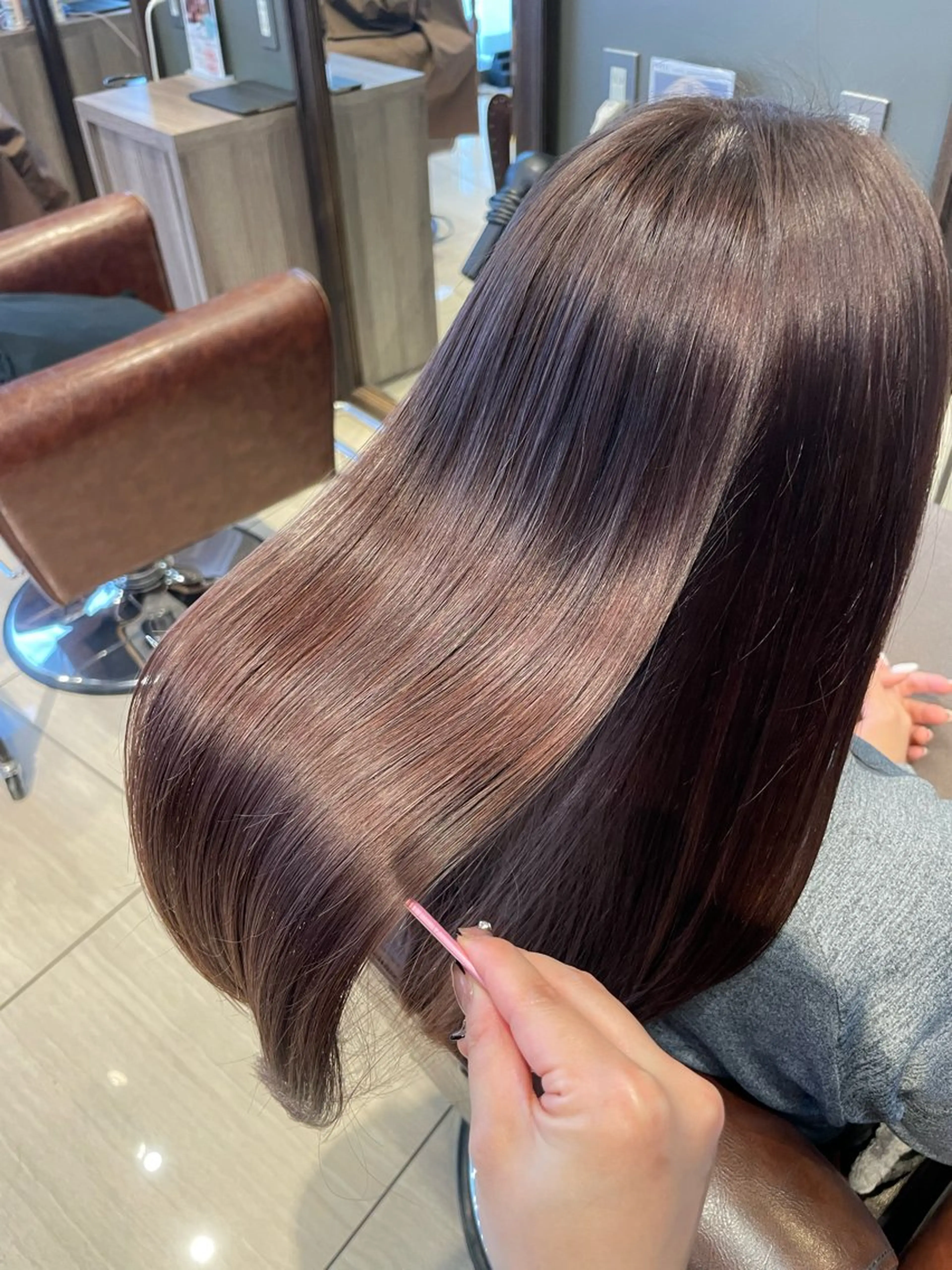 セミロング カラー ヘアカラー トリートメント 今村 南穂のヘアスタイル