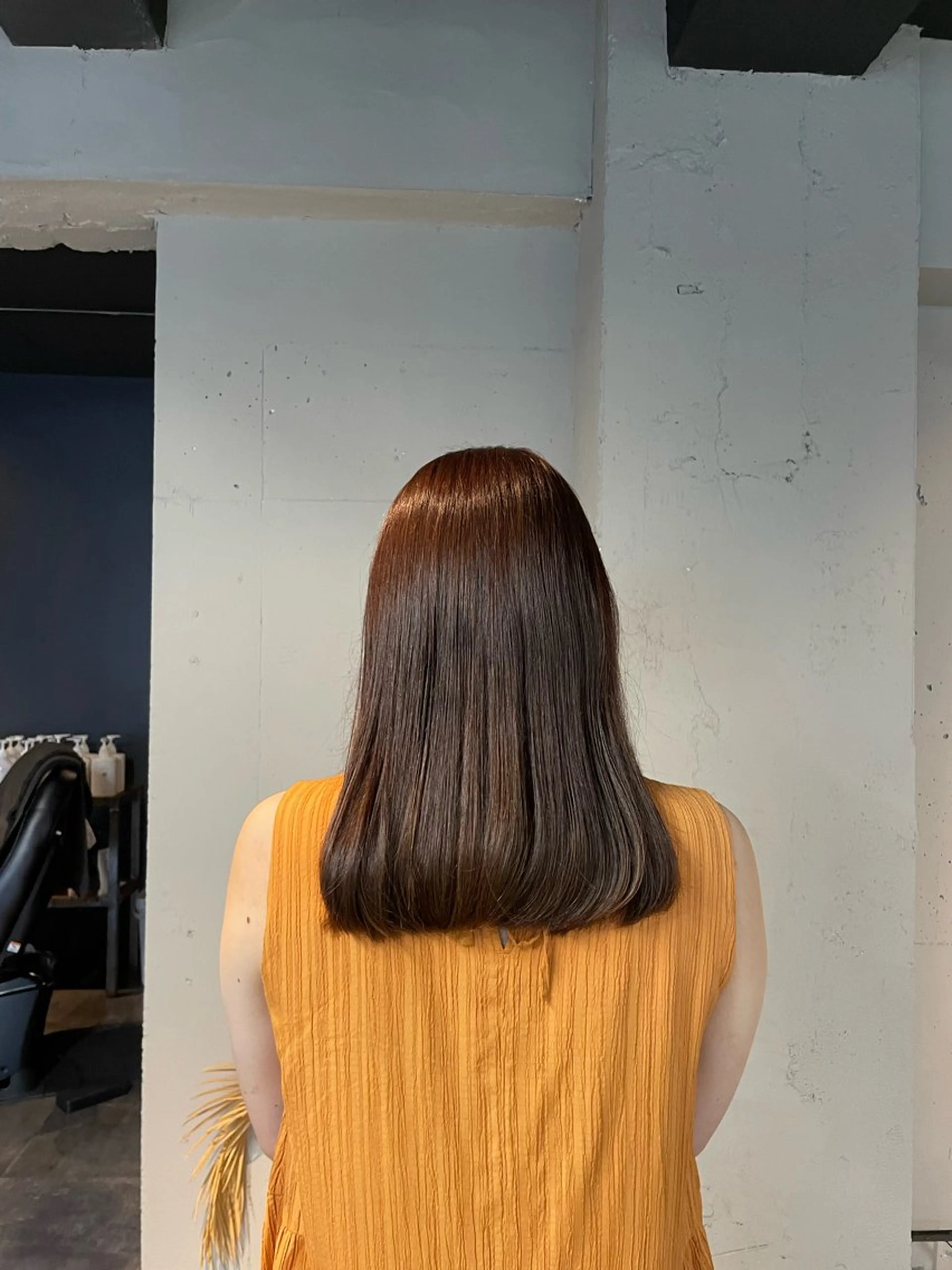 セミロング ヘアカラー トリートメント 透明感・美髪 monsoワニユナのヘアスタイル