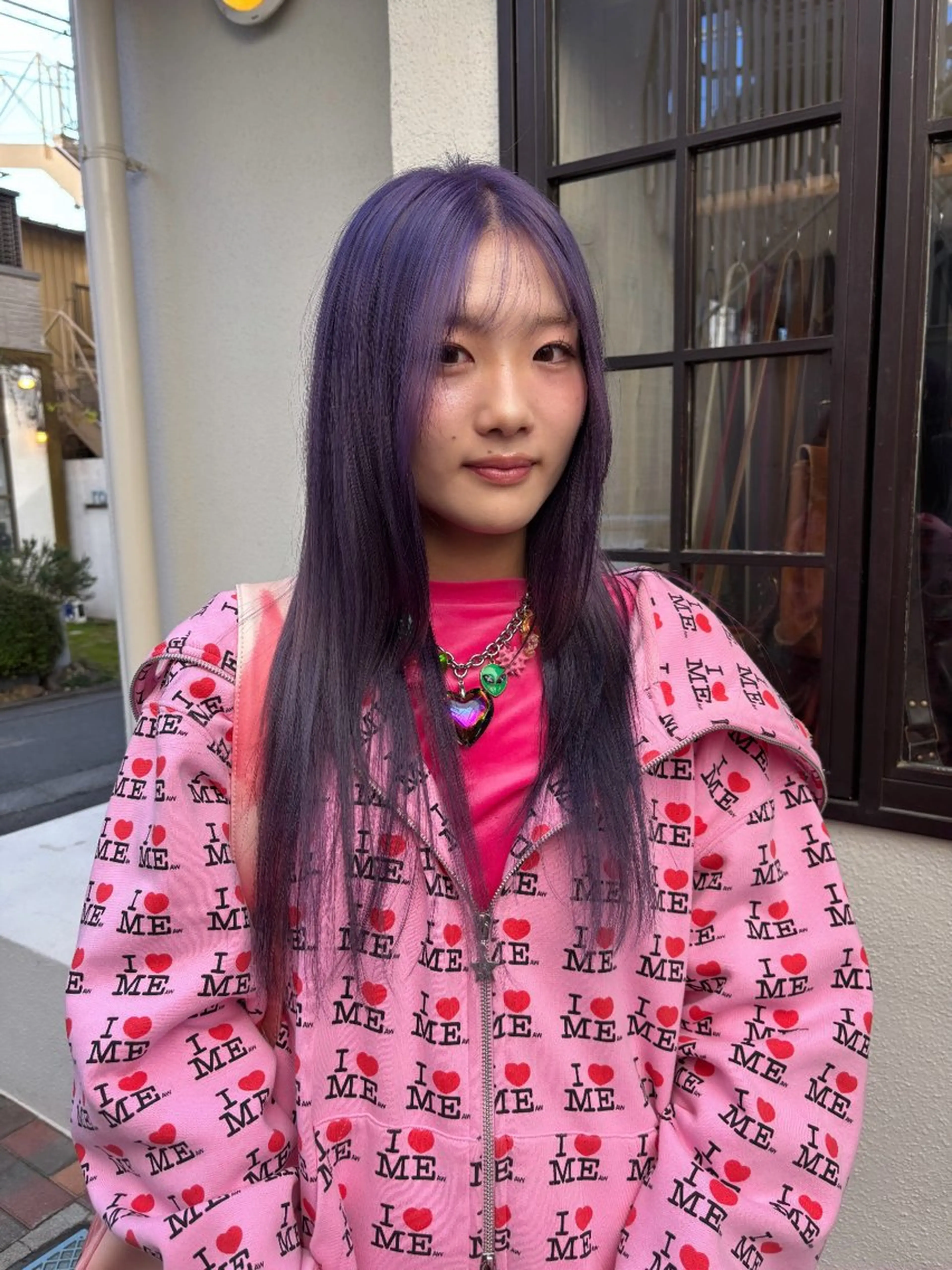 セミロング カラー カット ヘアカラー トリートメント ヘアセット 抜け感レイヤー✖️ 艶ハイトーン/りりのヘアスタイル