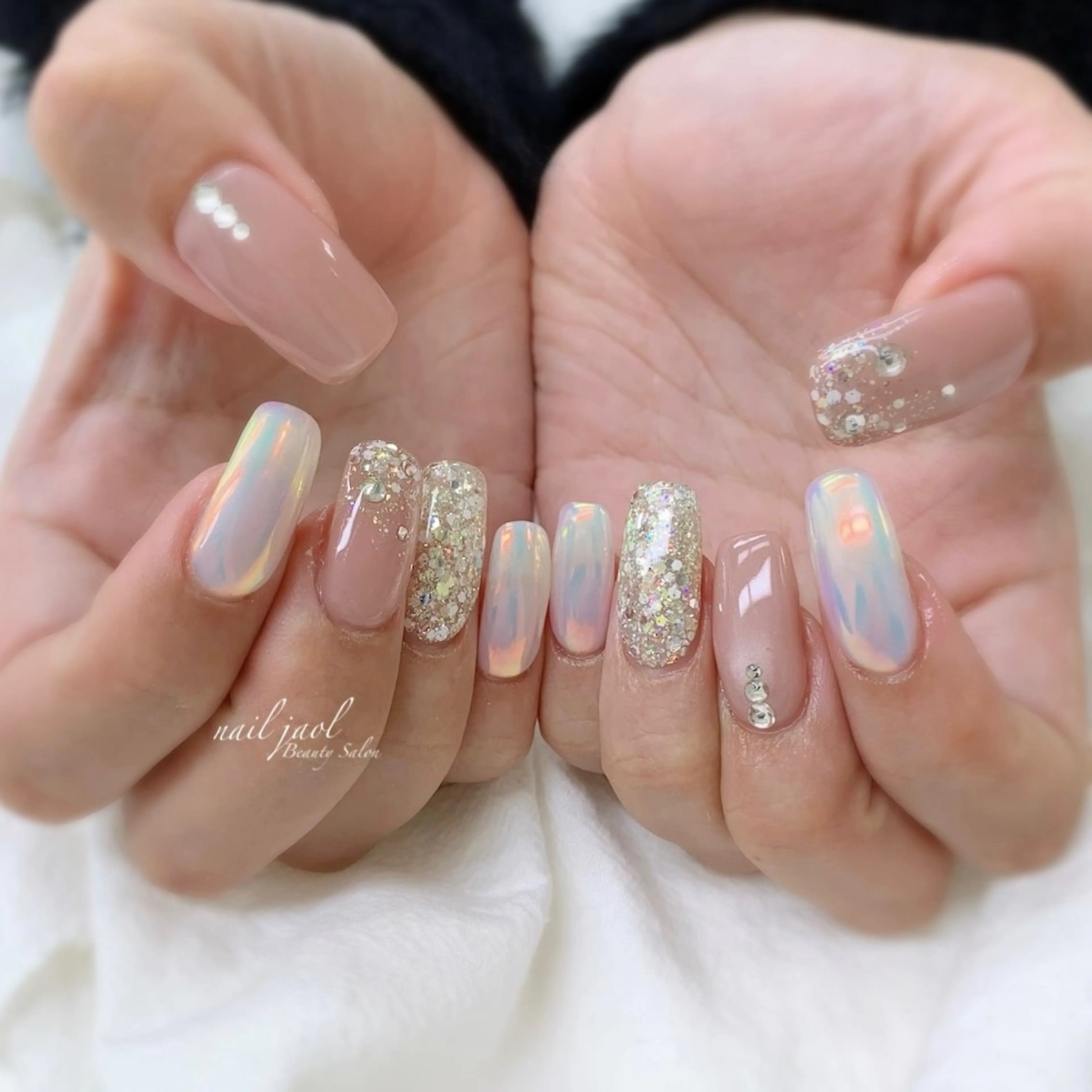 ミディアム 韓国風ヘア ハンドネイル nail jaol池袋店所属・ネイルJaol 池袋のネイルデザイン