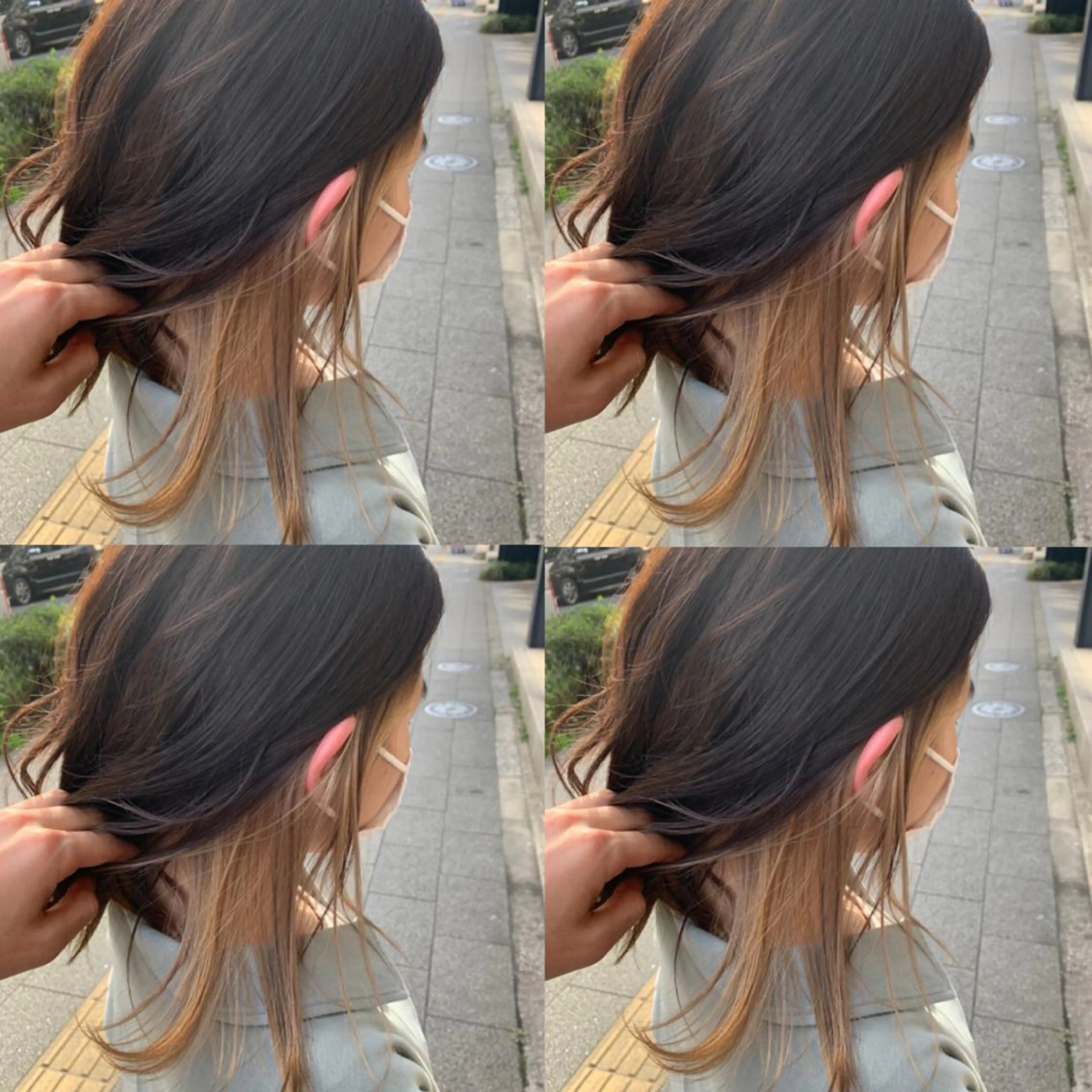 セミロング カラー ヘアアレンジ カット トリートメント 🦋韓国ヘア 坂本 菜摘🦋のヘアスタイル