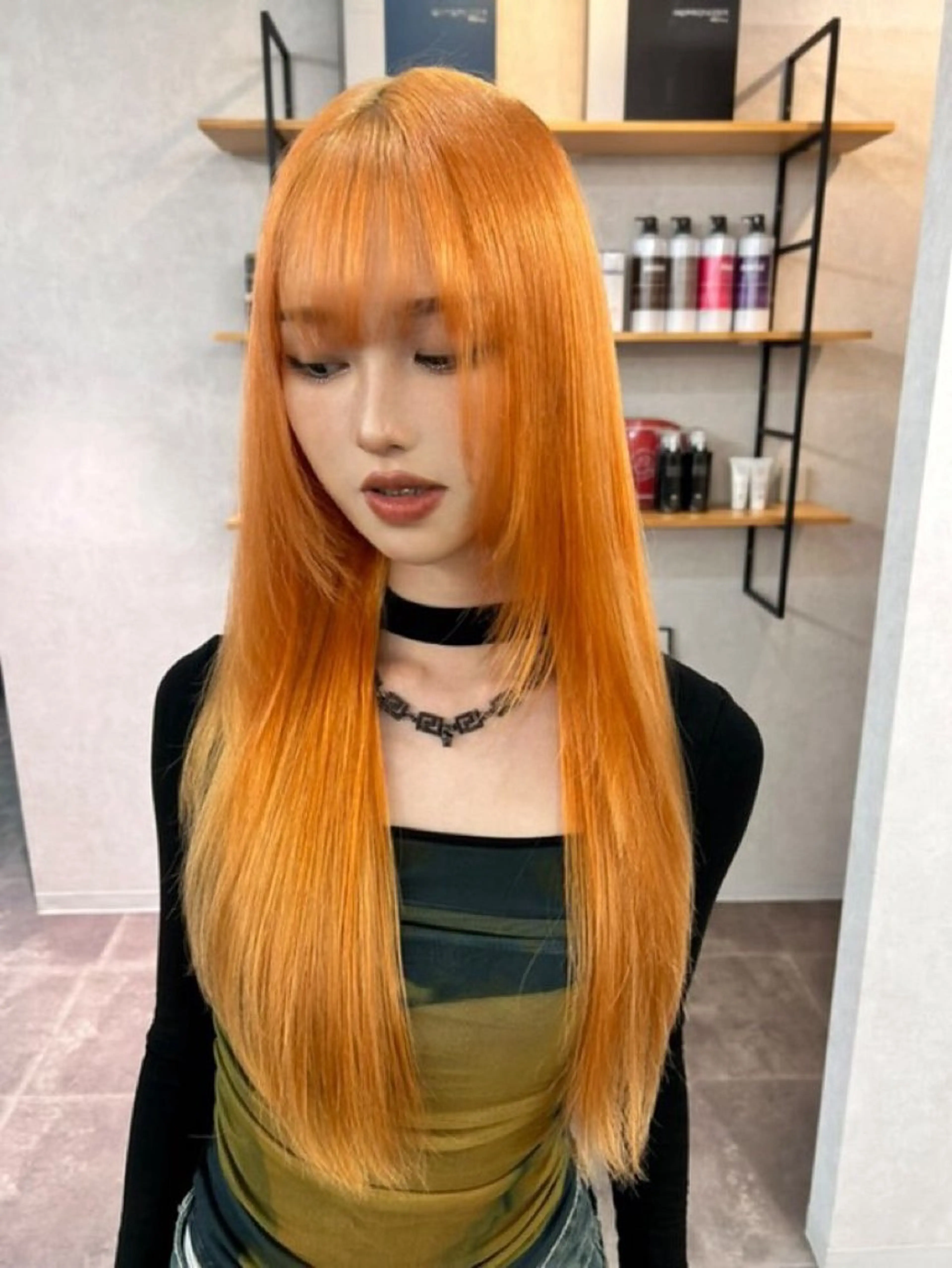 ロング ヘアカラー トリートメント エクステ/心斎橋/ ハイトーン/ミサキのヘアスタイル