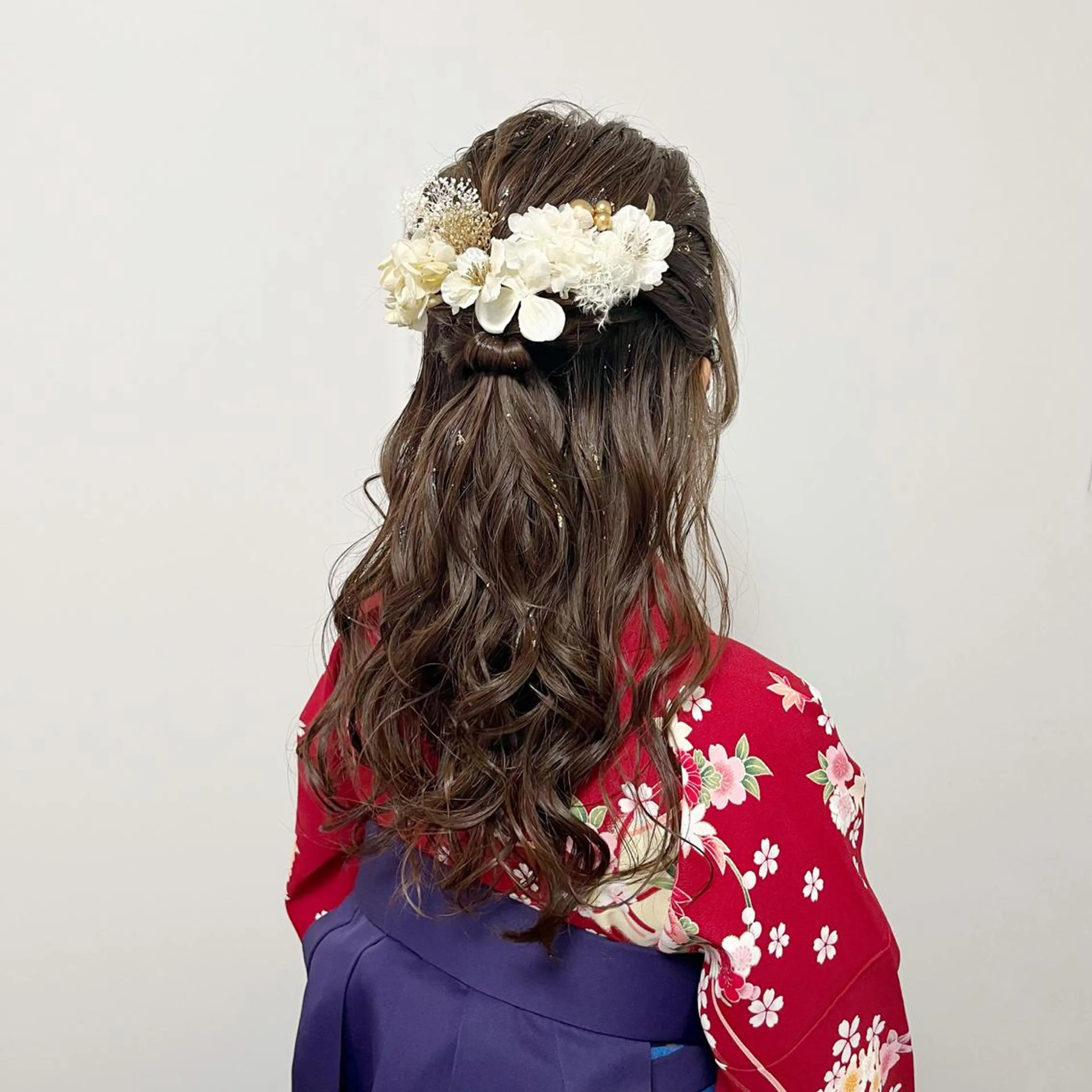 セミロング ヘアアレンジ 卒業式のヘアスタイル ヘアセット 🌷レイヤーカット/ フルキシオリ🌷のヘアスタイル
