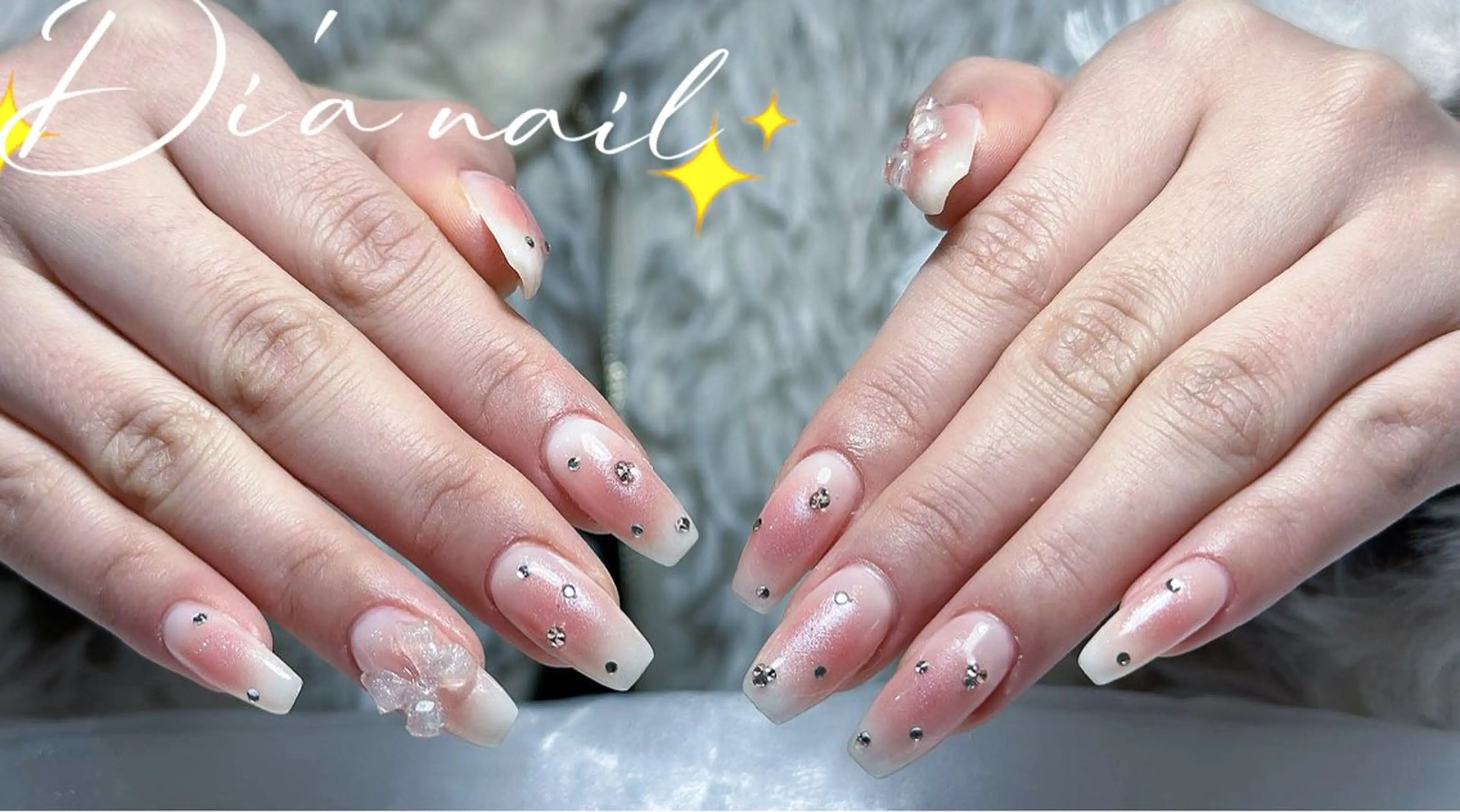 ネイル チークネイル ジェルネイル グラデーション マグネットネイル ニュアンスネイル Di'a nail ネイルサロンのネイルデザイン