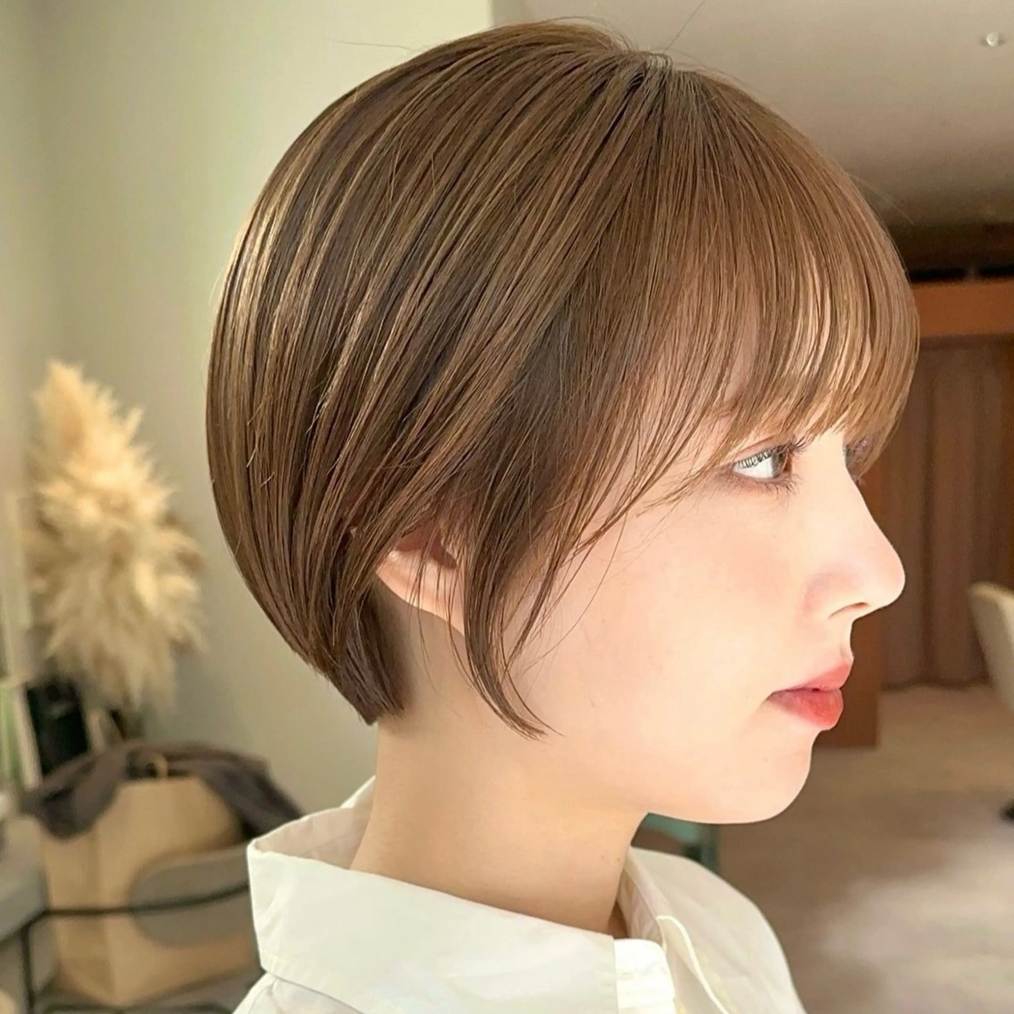 ショート カラー 艶カラー×レイヤー 🧙髪質改善/レオンのヘアスタイル