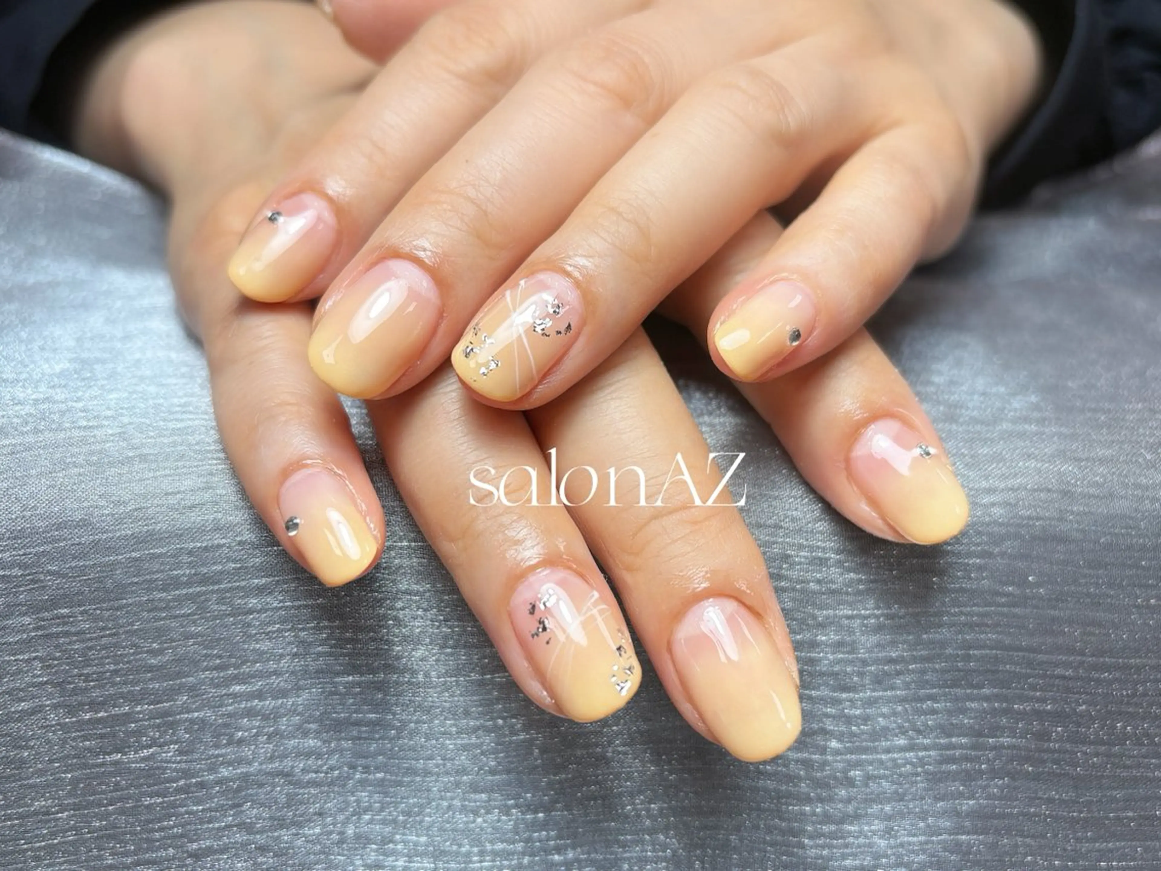 ネイル 桜ネイル 長さ出し フットネイル フレンチネイル ジェルネイル ハンドネイル salonAZ トップネイリストのネイルデザイン