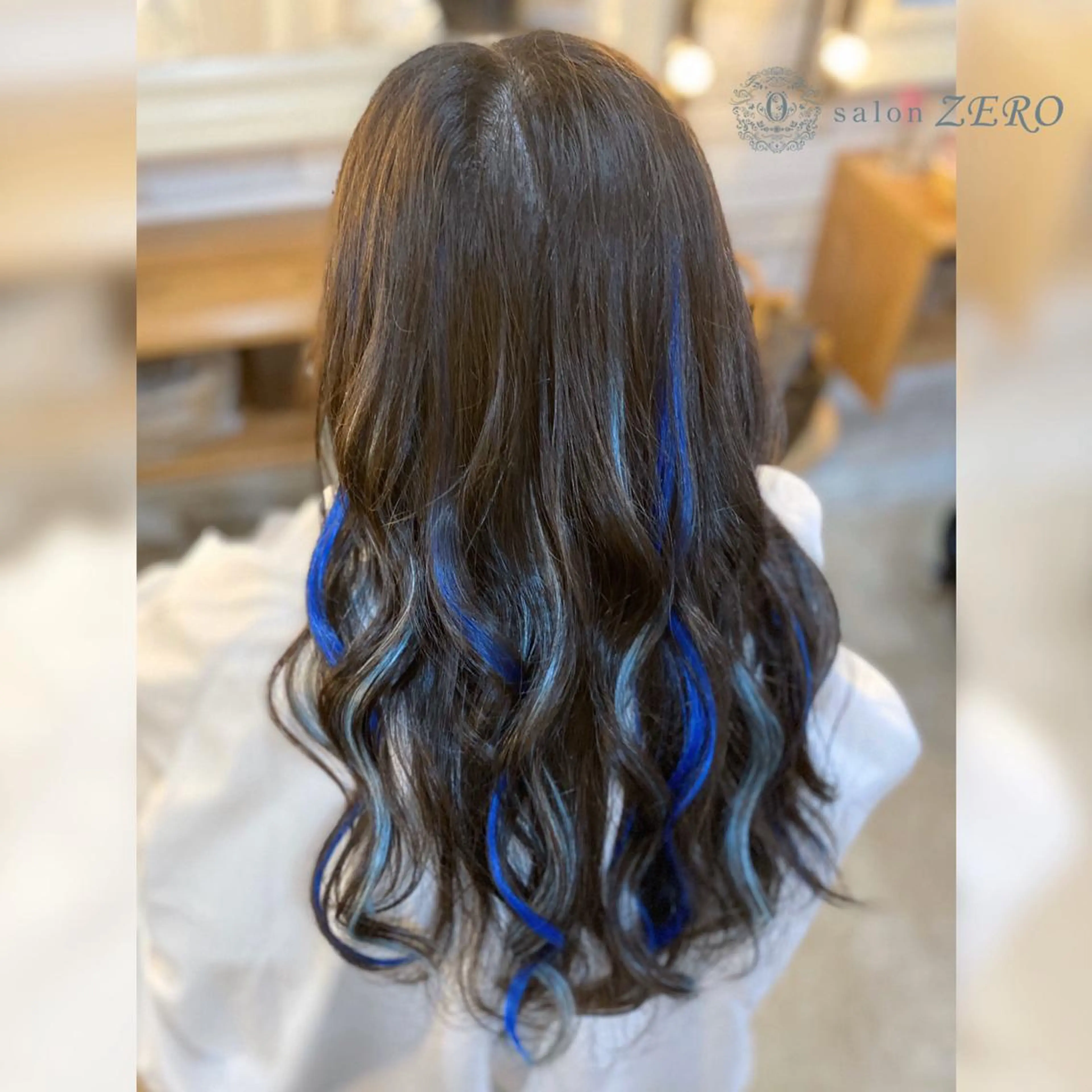 セミロング カラー ヘアアレンジ ブルーカラー メッシュ エクステ Hair Make Salon ZERO所属・Hair Make Salon ZEROのヘアスタイル