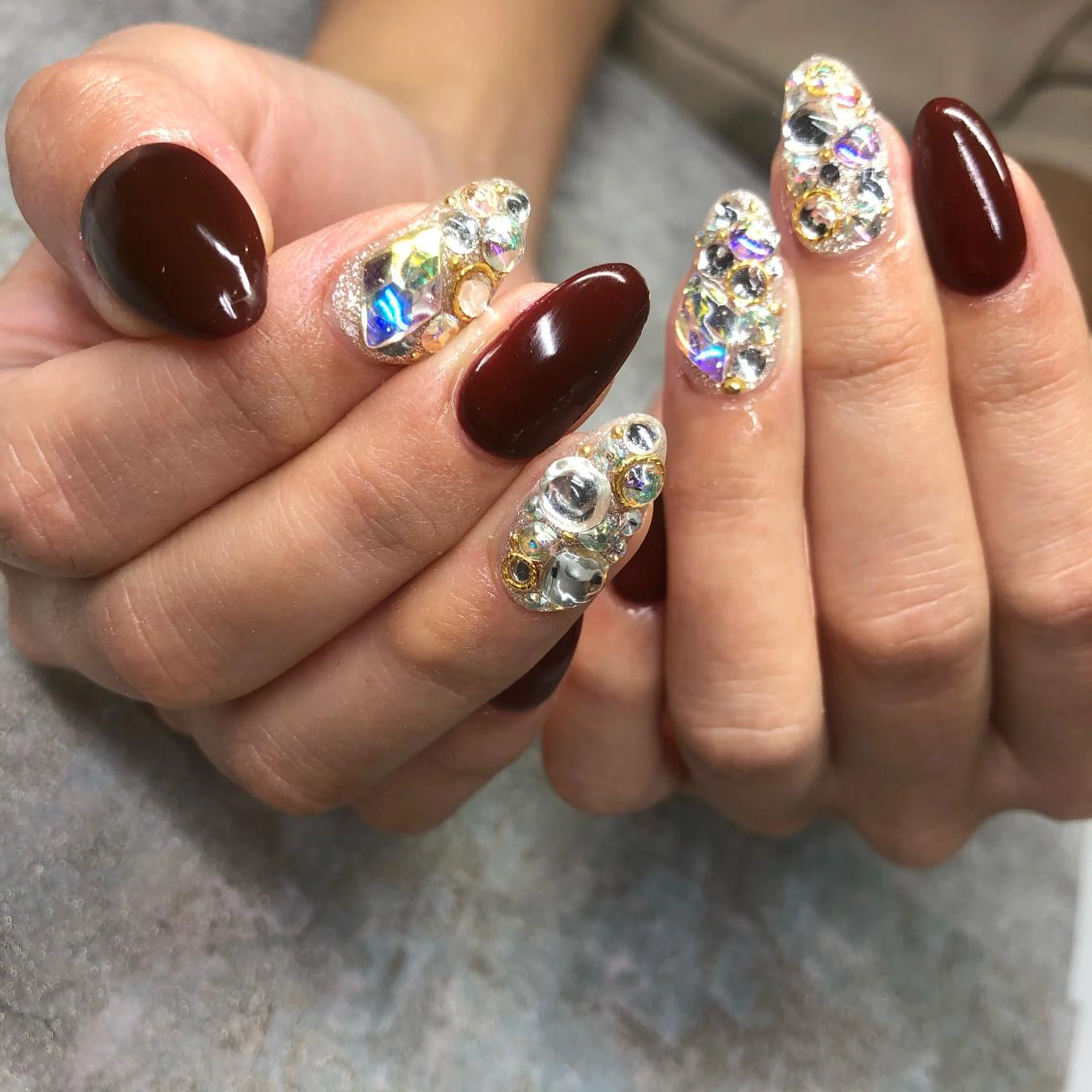 ロング カラー ヘアアレンジ キッズ ネイル マツエク・マツパ ハンドネイル 福田 加奈のネイルデザイン