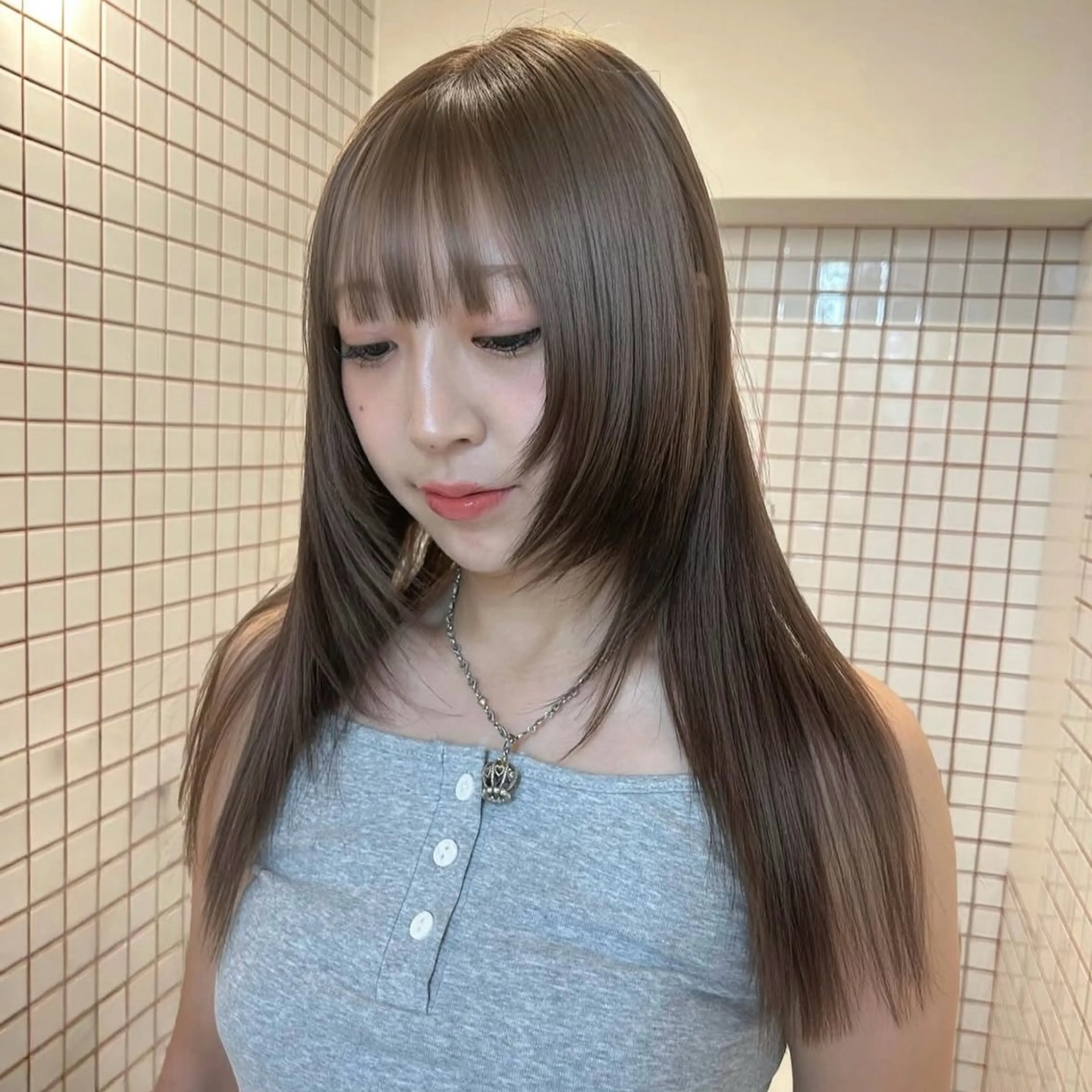 ロング カラー ベージュカラー 透明感カラー PELE 梅田 ANNEX 大阪梅田茶屋町店 ダブルカラー/ブリーチ/ハイトーン【ペレ】所属・梅田/ハイトーン/ Juriのヘアスタイル