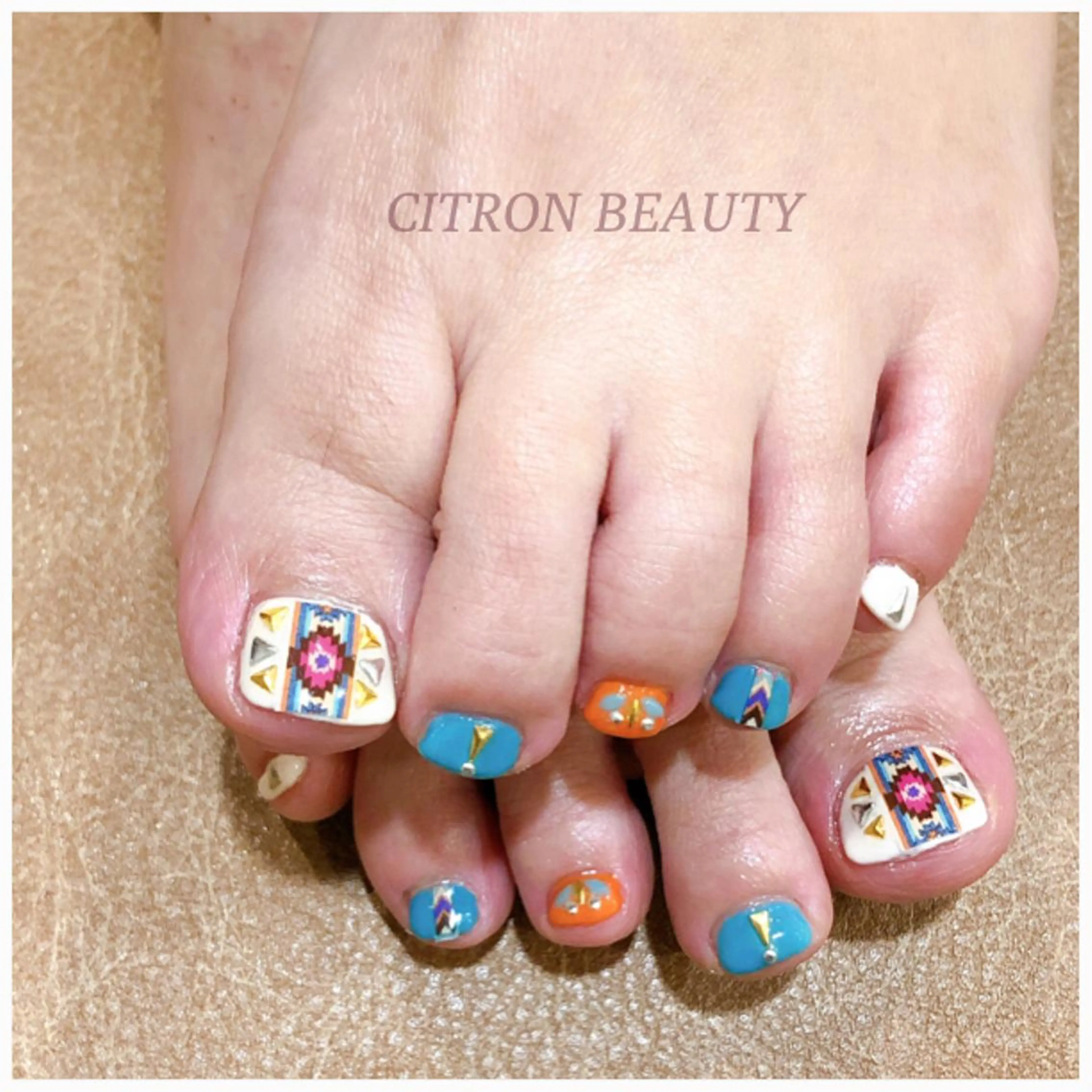 ネイル オレンジ CITRON NAIL💅冨田のネイルデザイン