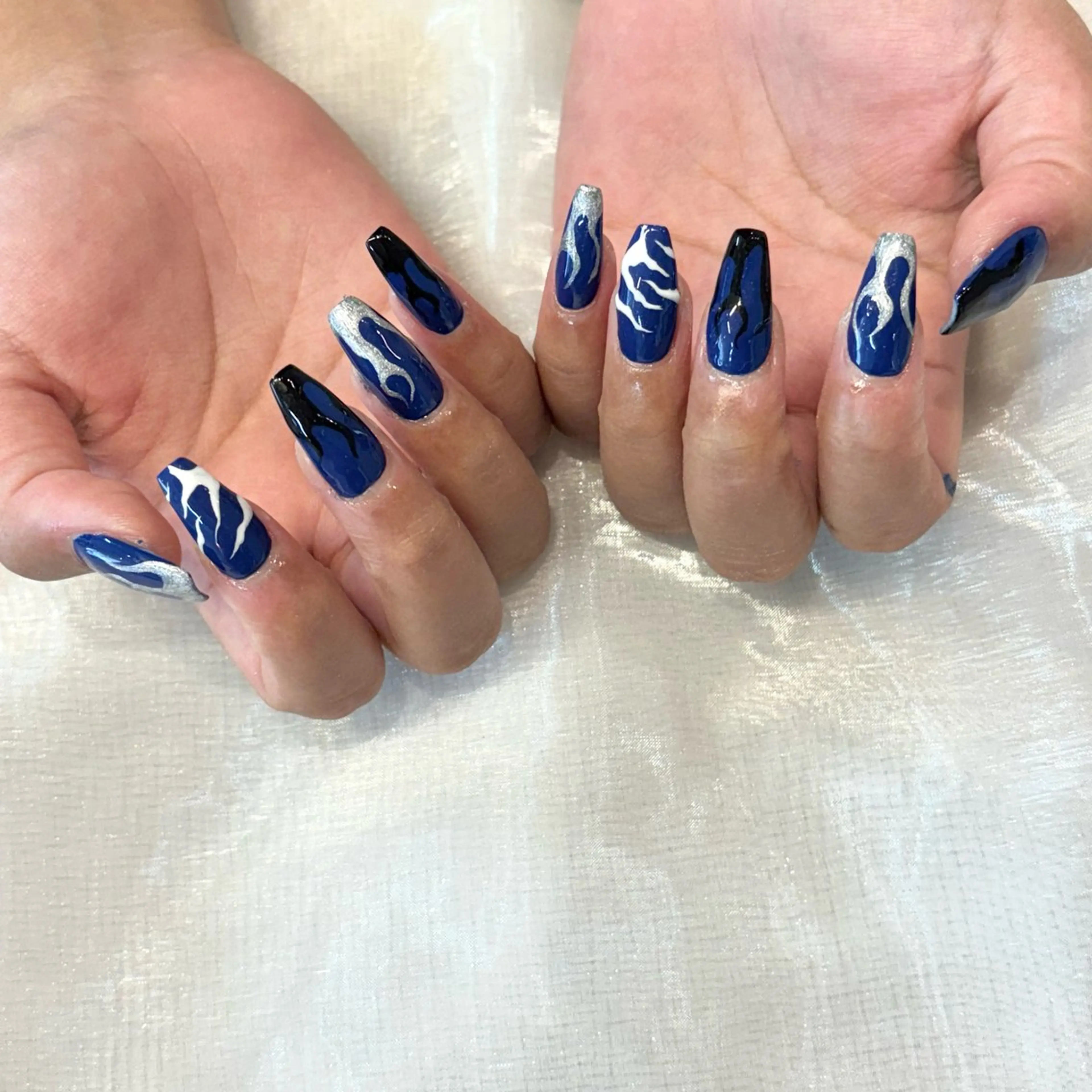 ネイル ロングネイル 持ち込み スカルプネイル ハンドネイル Chipie_ ayanoのネイルデザイン