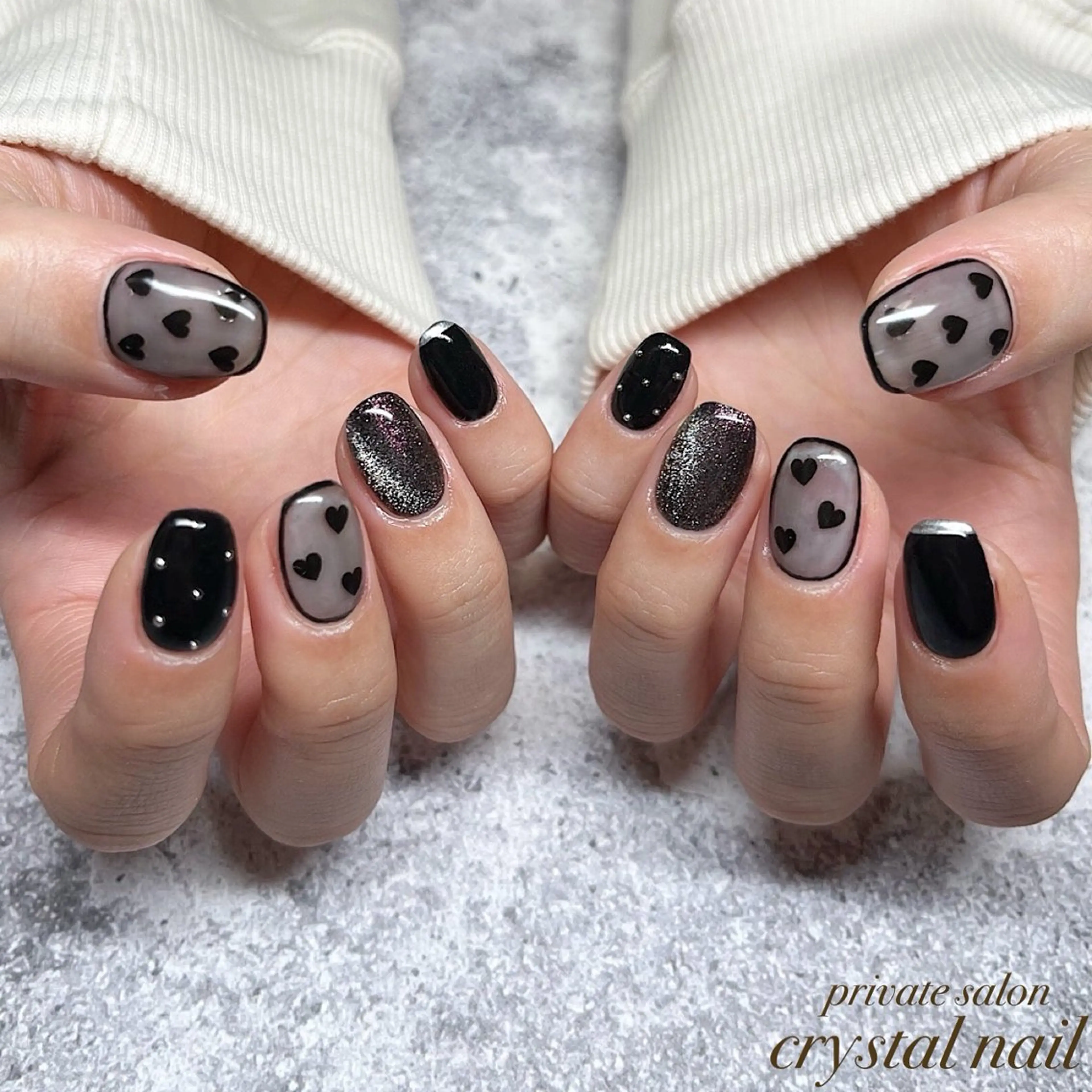 ネイル バレンタイン Crystal Nailのネイルデザイン