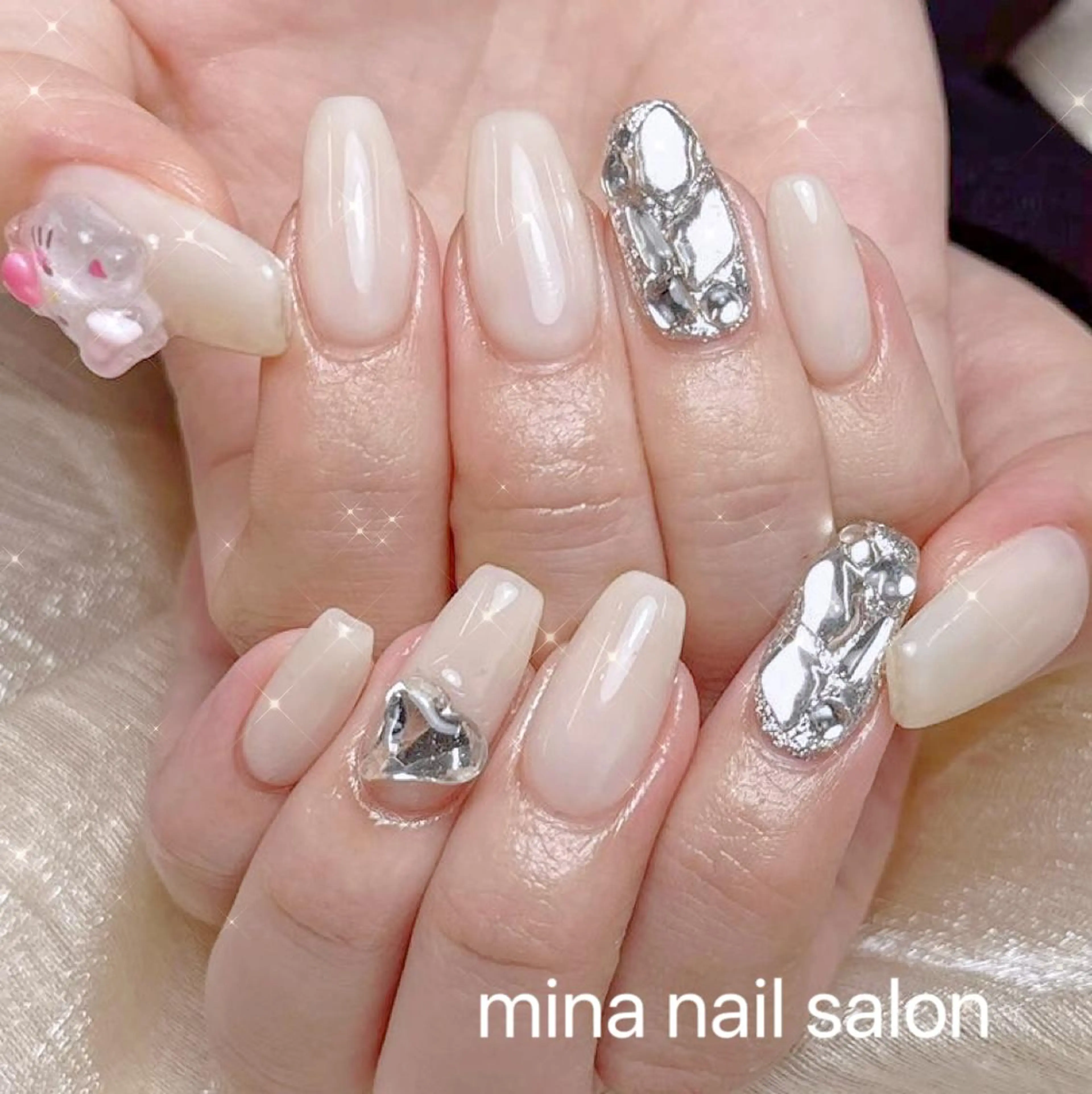 ネイル ハンドネイル Mina🧸 韓国風ネイル🎀のネイルデザイン