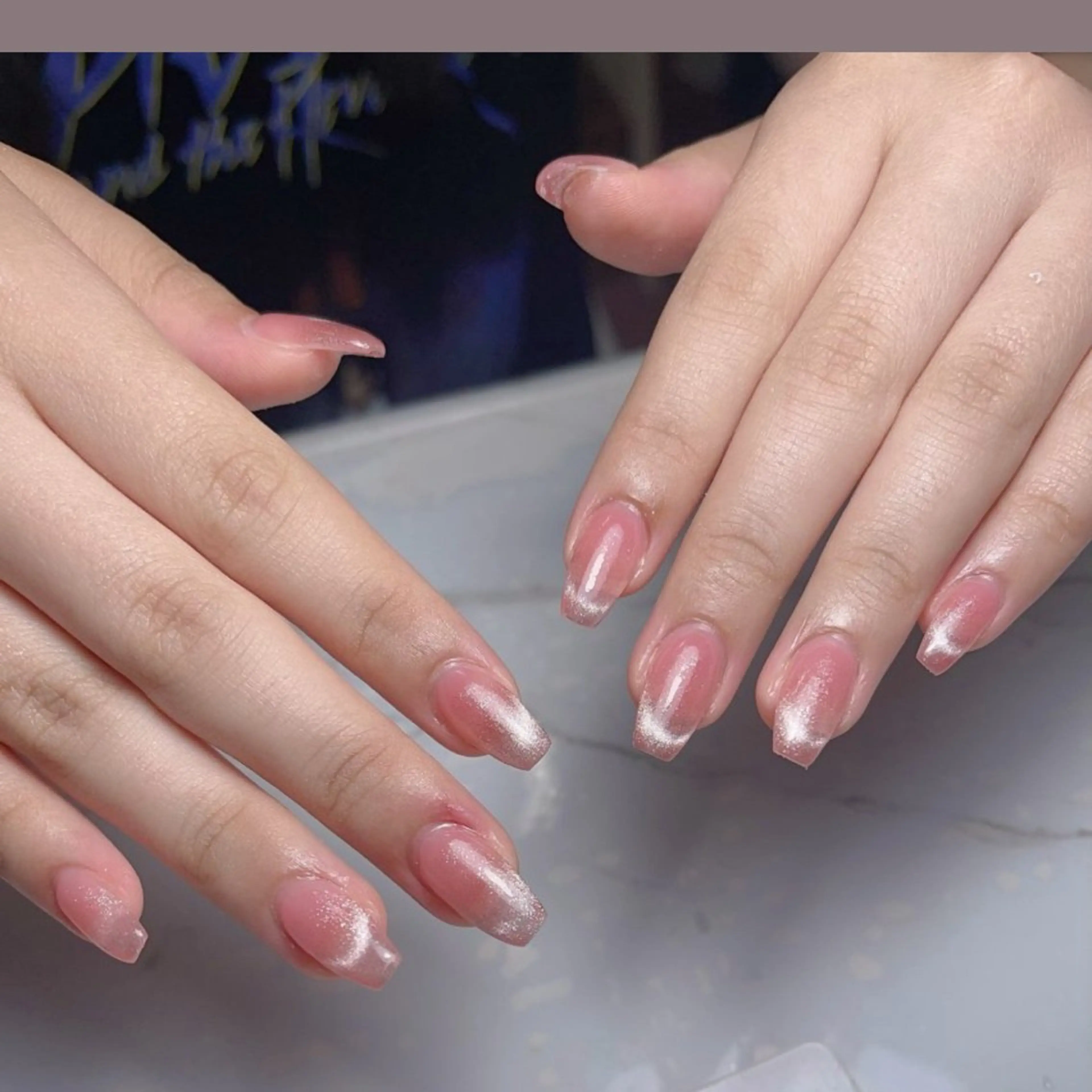 ネイル アートネイル フレンチネイル ジェルネイル グラデーション 韓国ネイル ハンドネイル 久保田 マリコのネイルデザイン