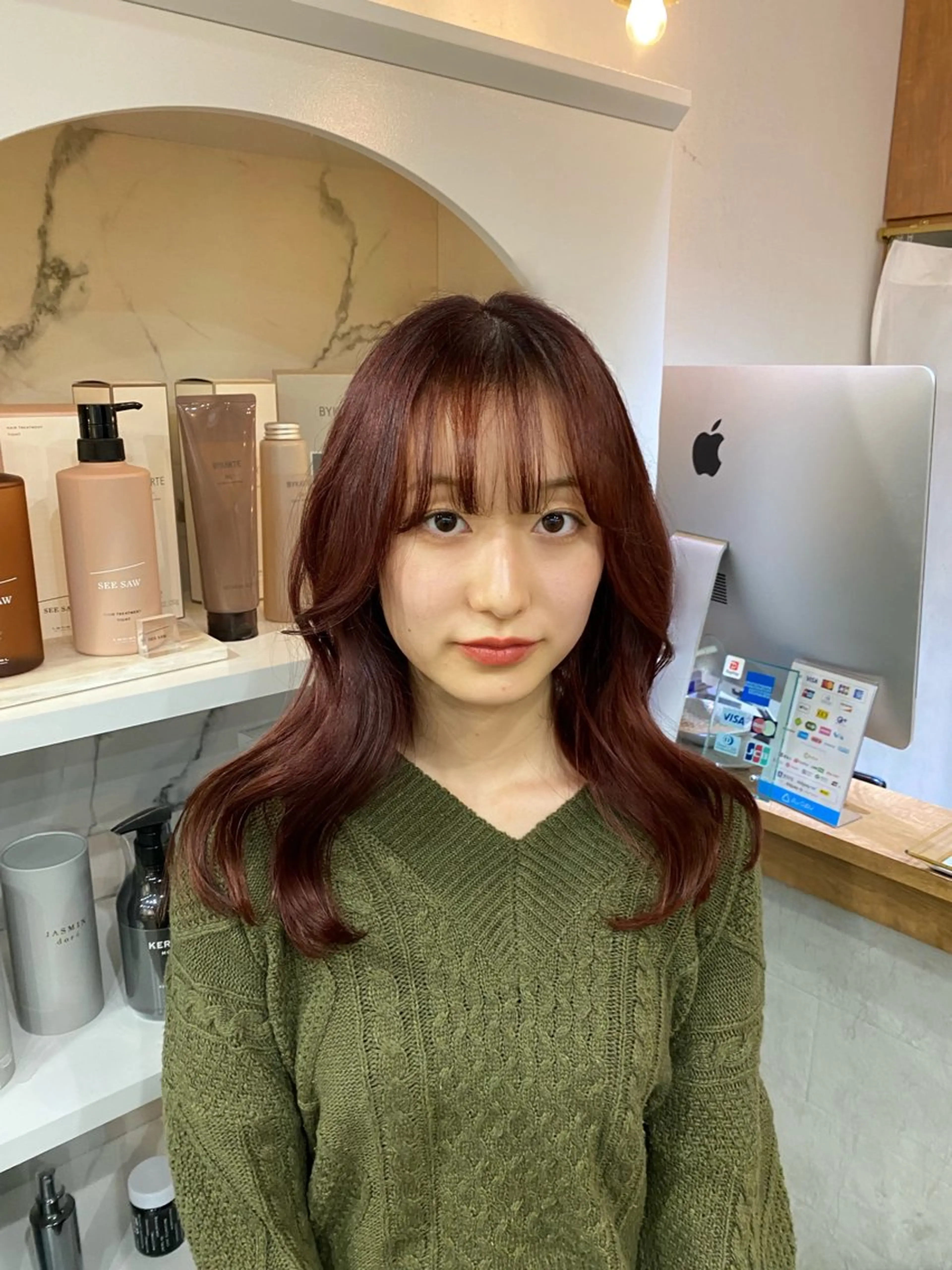 セミロング カラー ブリーチ୨୧大阪梅田 タカシマリナ♡のヘアスタイル