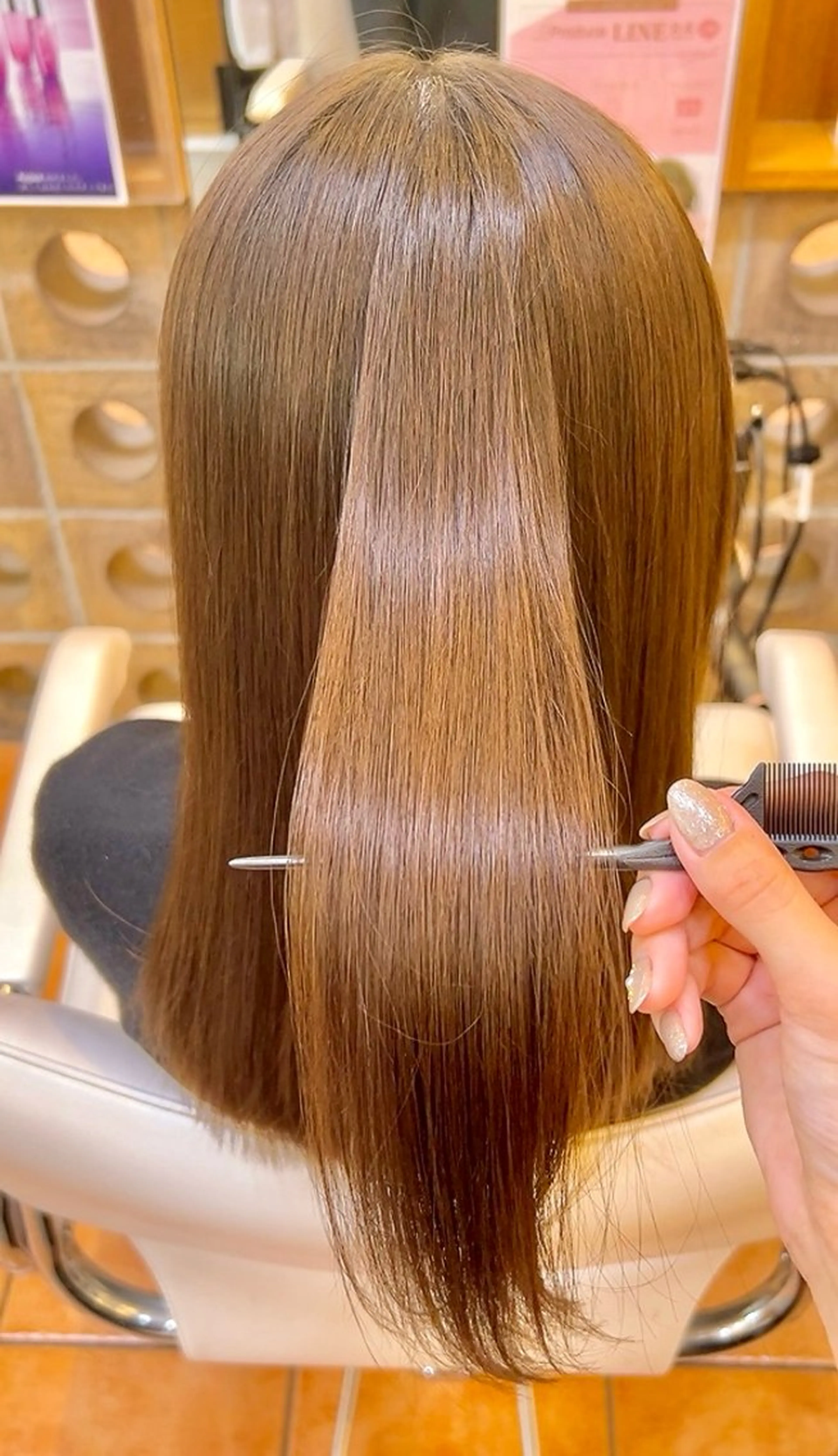 ロング パーマ カット 縮毛矯正 トリートメント 💠クロスパーマ /アレンジ/彩未💠のヘアスタイル
