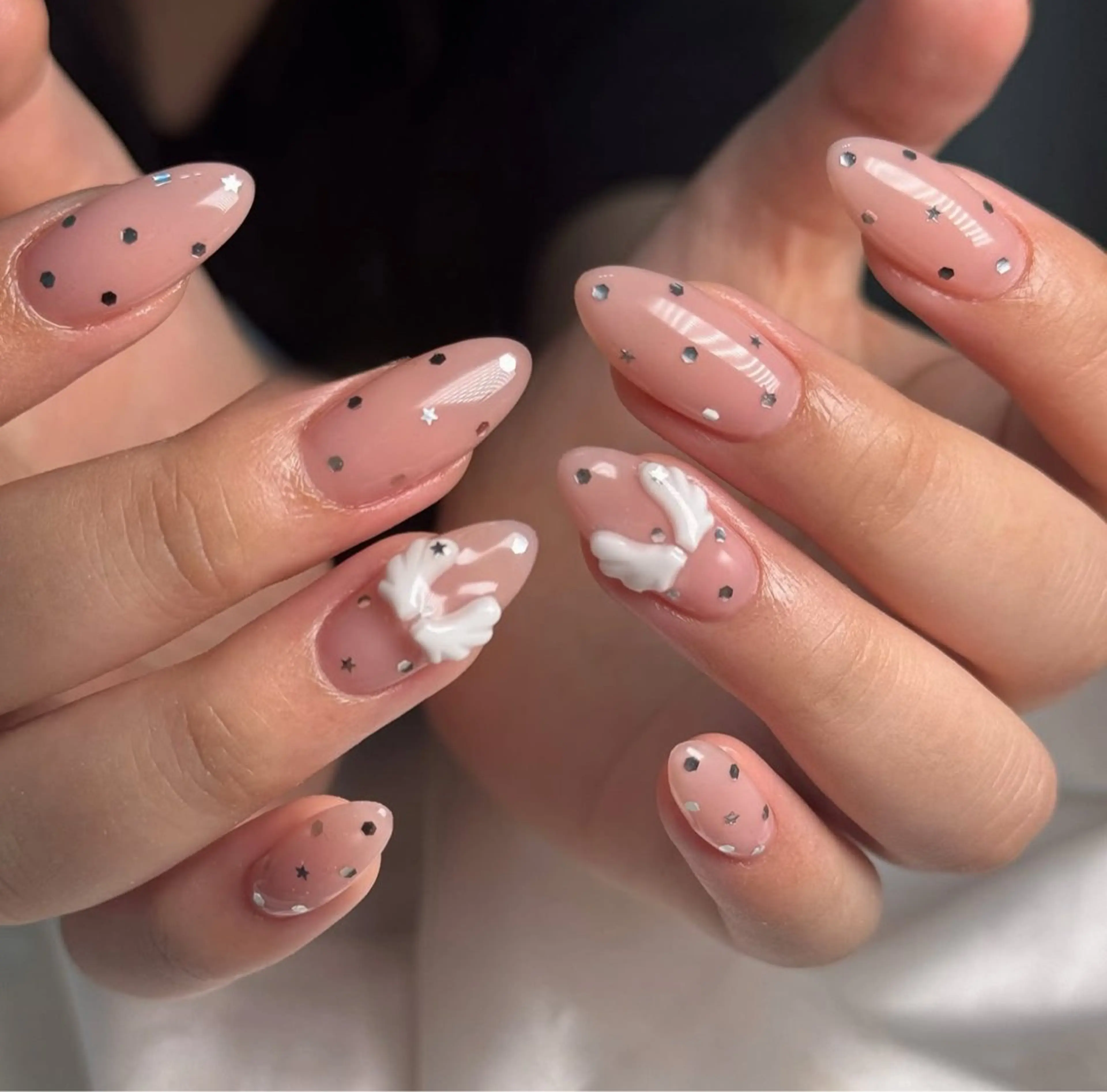 ネイル アニマル柄 オーロラネイル チークネイル フラッシュネイル ジェルネイル ハンドネイル T.A Nail Salon所属・Lyna Nail のネイルデザイン