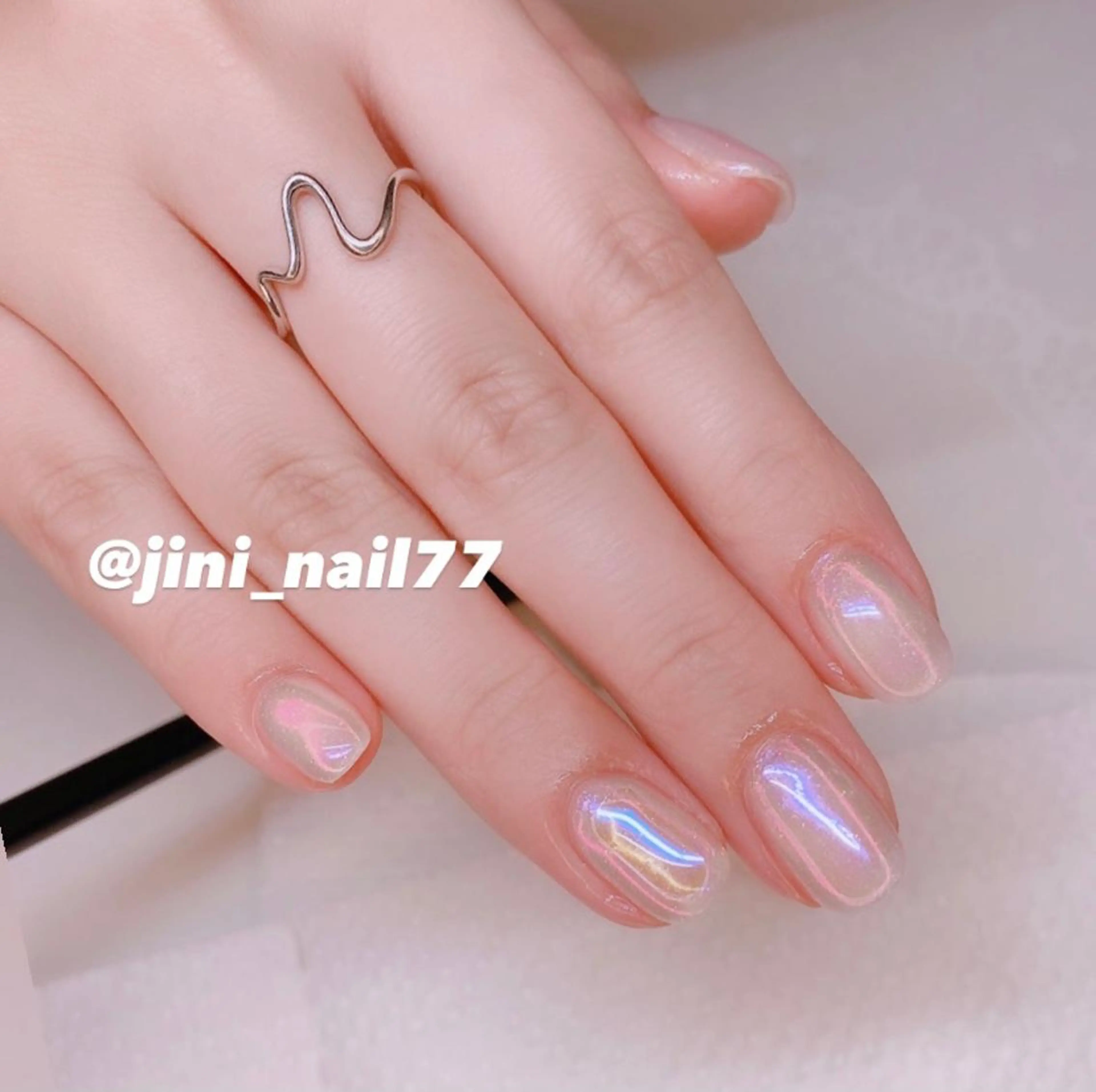 ネイル 氷ネイル・うるうるネイル ハンドネイル JINI NAIL所属・ジニ ネイルのネイルデザイン