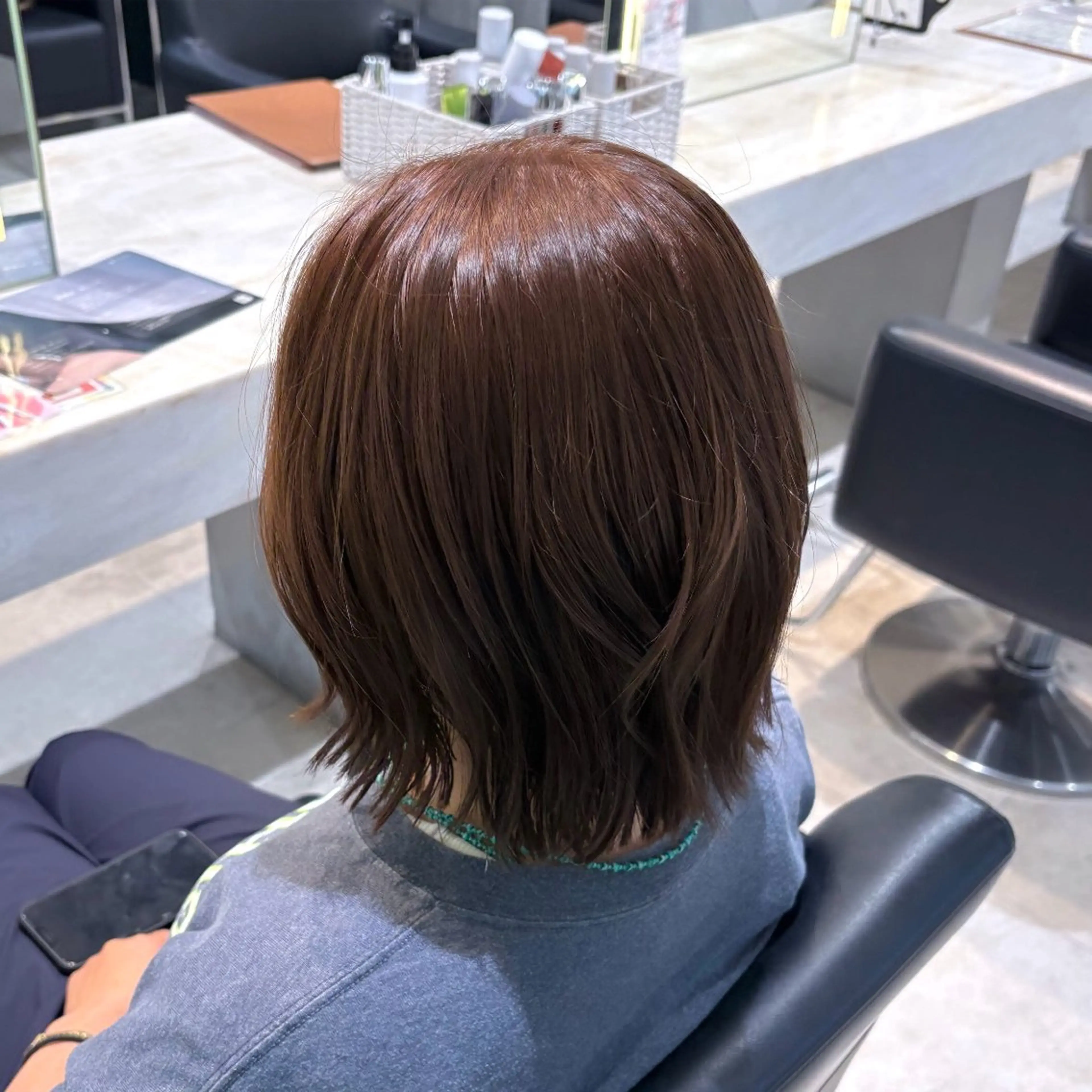 ミディアム カラー ベージュカラー ブリーチ ブリーチなしカラー ヘアカラー 縮毛矯正/パーマ/ アレンジ｜あまにのヘアスタイル