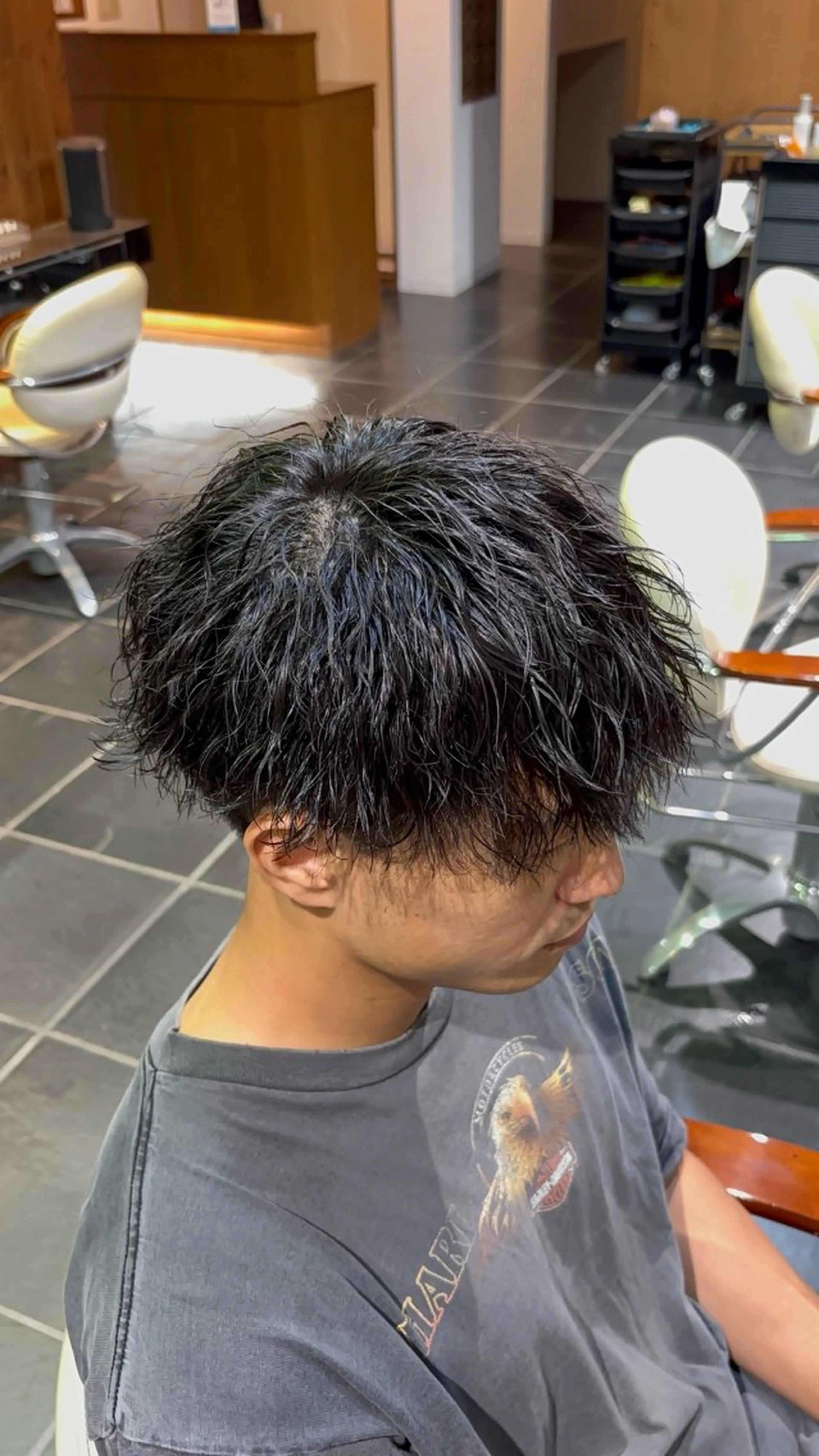 パーマ メンズ メンズパーマ ツイストスパイラルパーマ スパイラルパーマ カット パーマ ruen大分駅店 /佐藤萌音のヘアスタイル