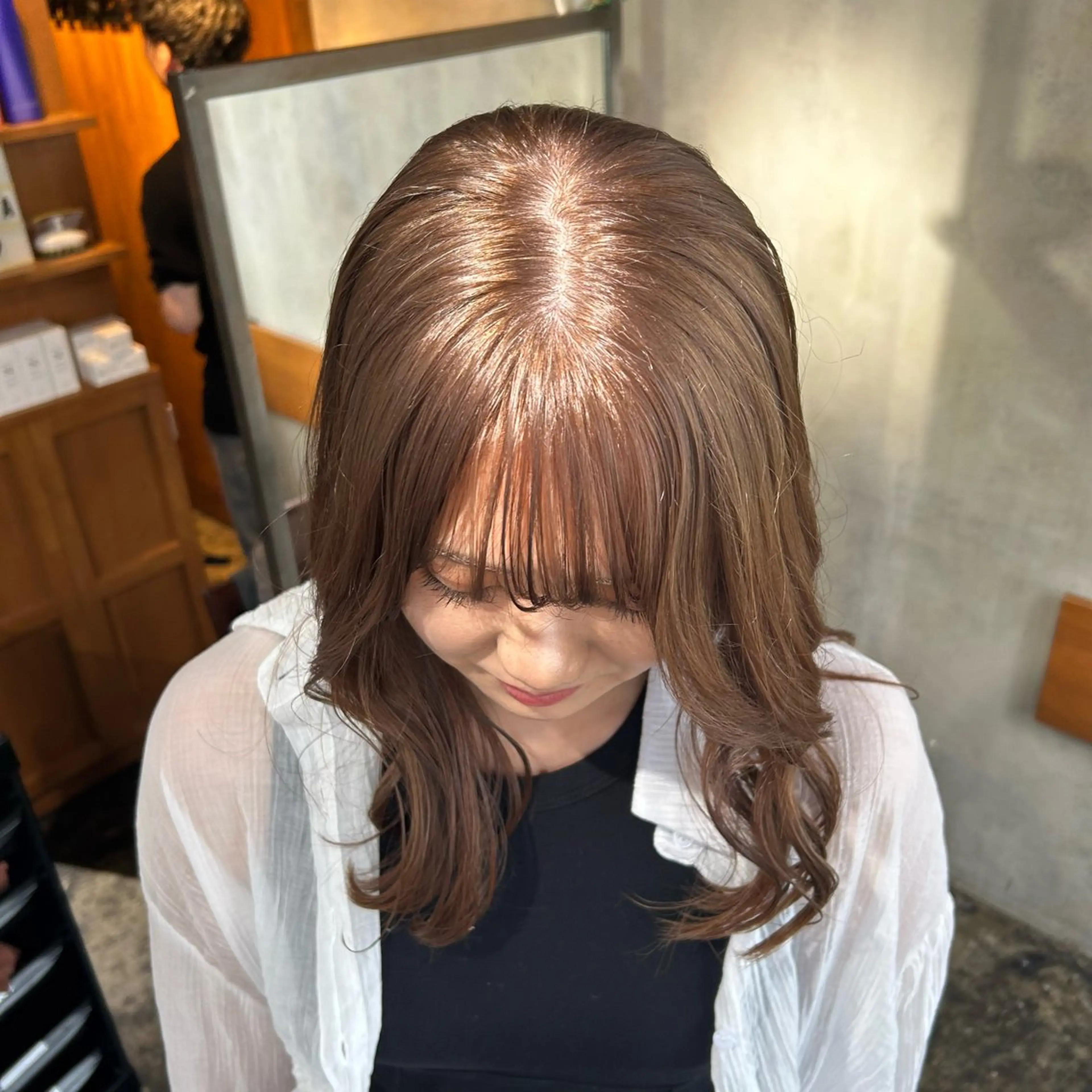 ミディアム カラー ヘアカラー fosta 女性専用サロン所属・moe🎀 ブリーチ♡ガーリーのヘアスタイル