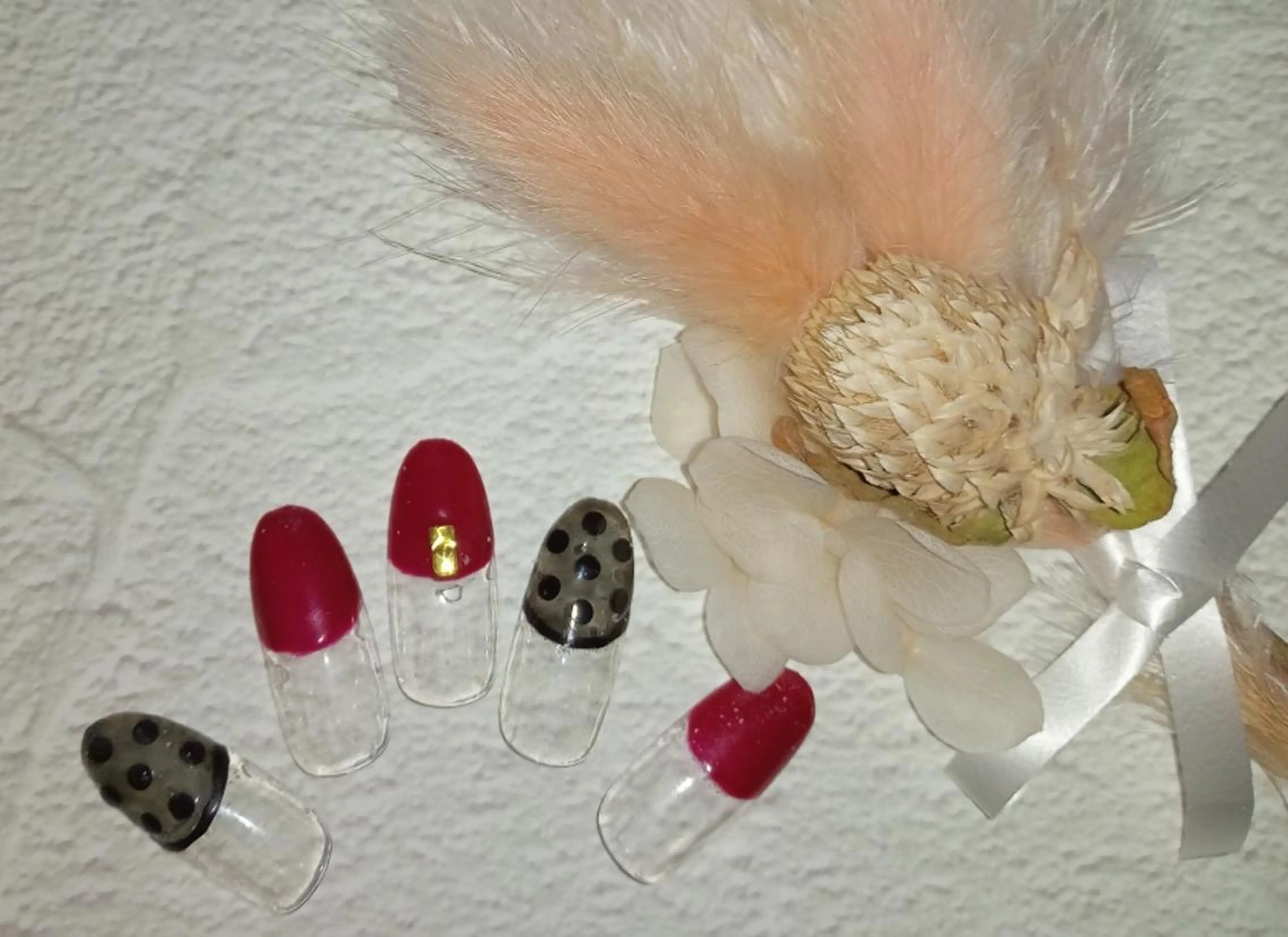 ネイル ドット フレンチネイル ハンドネイル flure de neige yukiのネイルデザイン