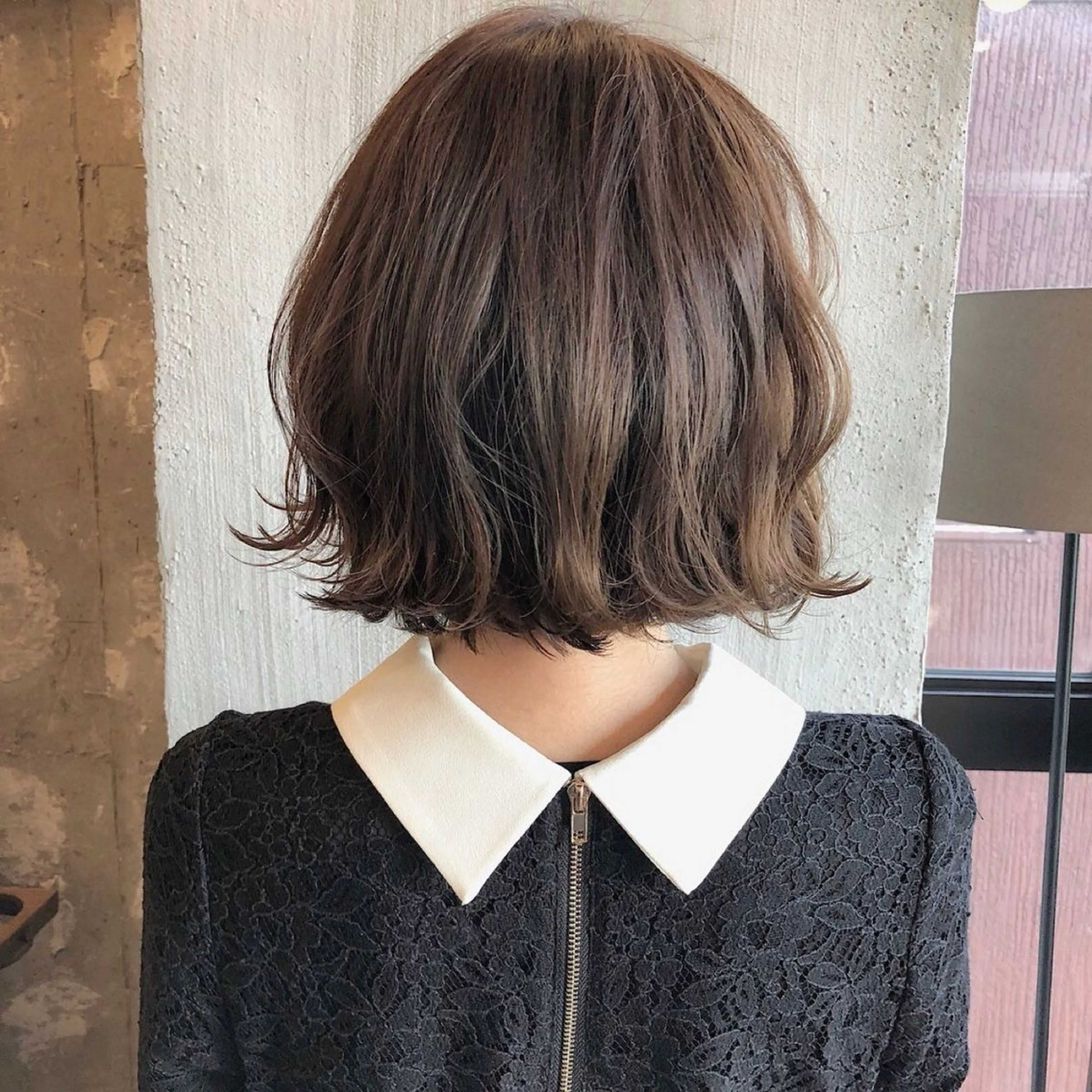 ショート カラー パーマ ボブ 森山 陽菜のヘアスタイル