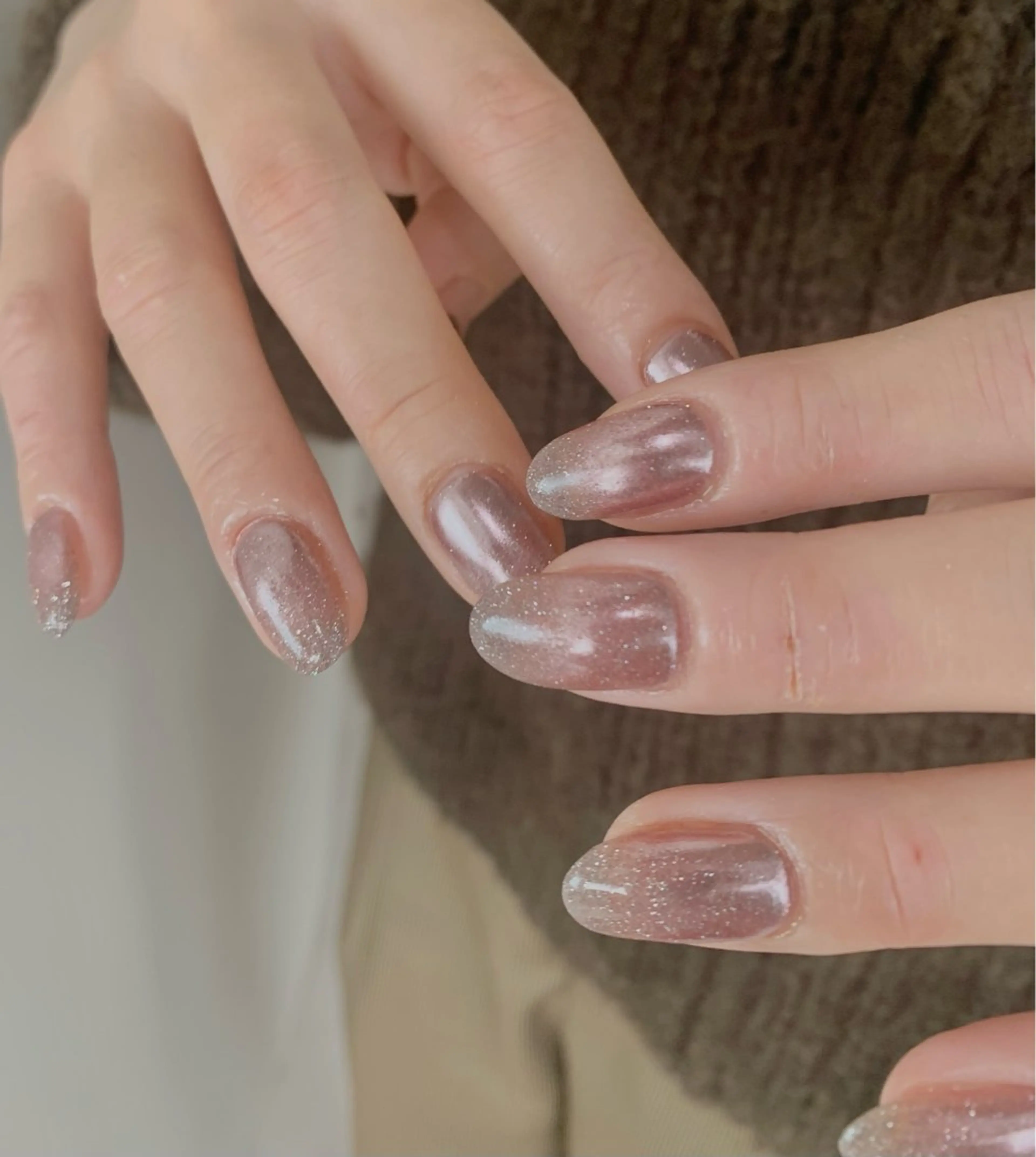 ネイル フラッシュネイル グラデーション ミラーネイル BeColorful新宿所属・co nai_lのネイルデザイン