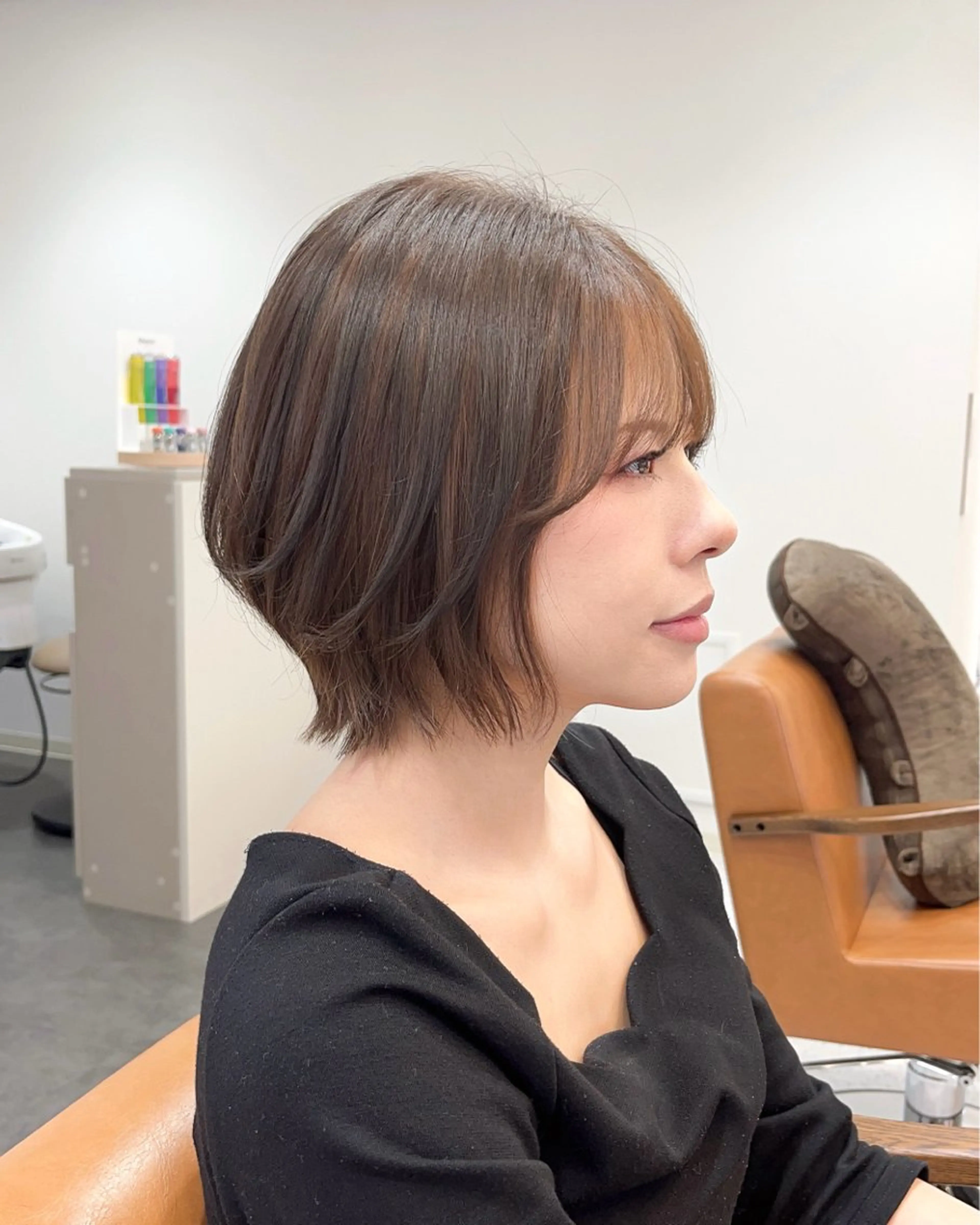 ショート カラー MIZUKI🫧ྀི 韓国ヘアAFLOATのヘアスタイル