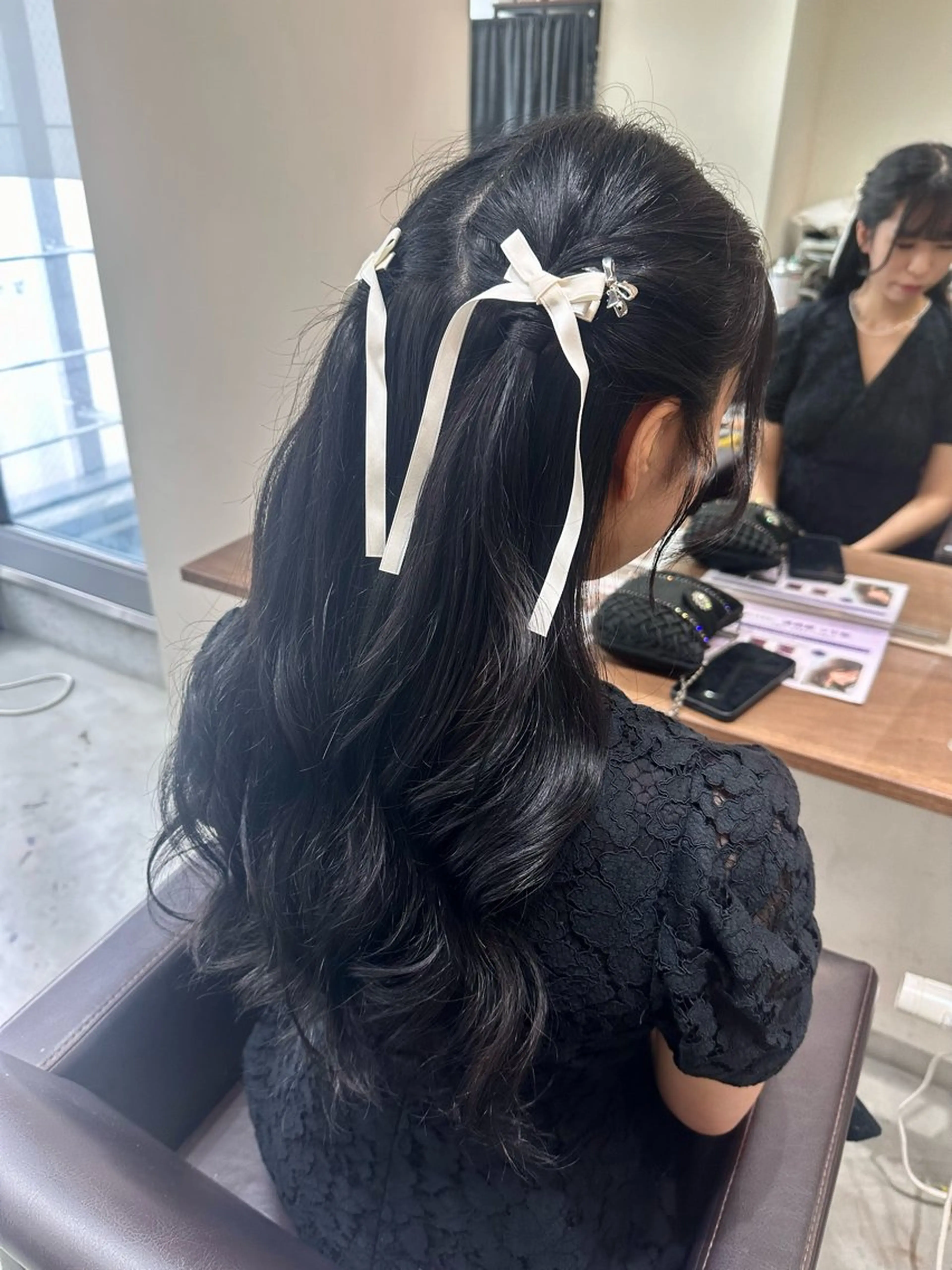 ロング カラー 黒髪 透明感カラー ✨髪質改善💖 縮毛矯正💖mihoのヘアスタイル